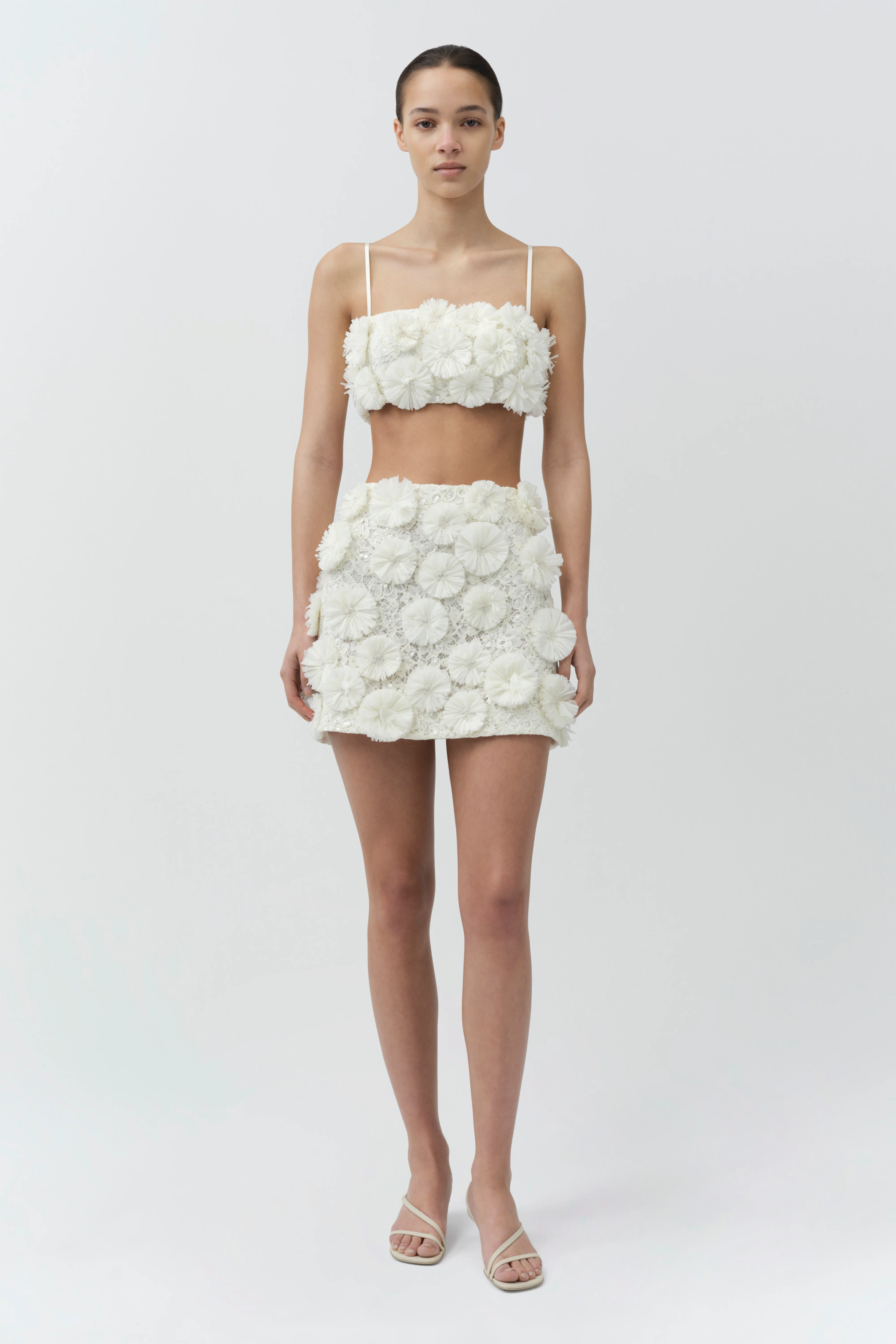 Delia Floral Raffia Bra Top - Image 2