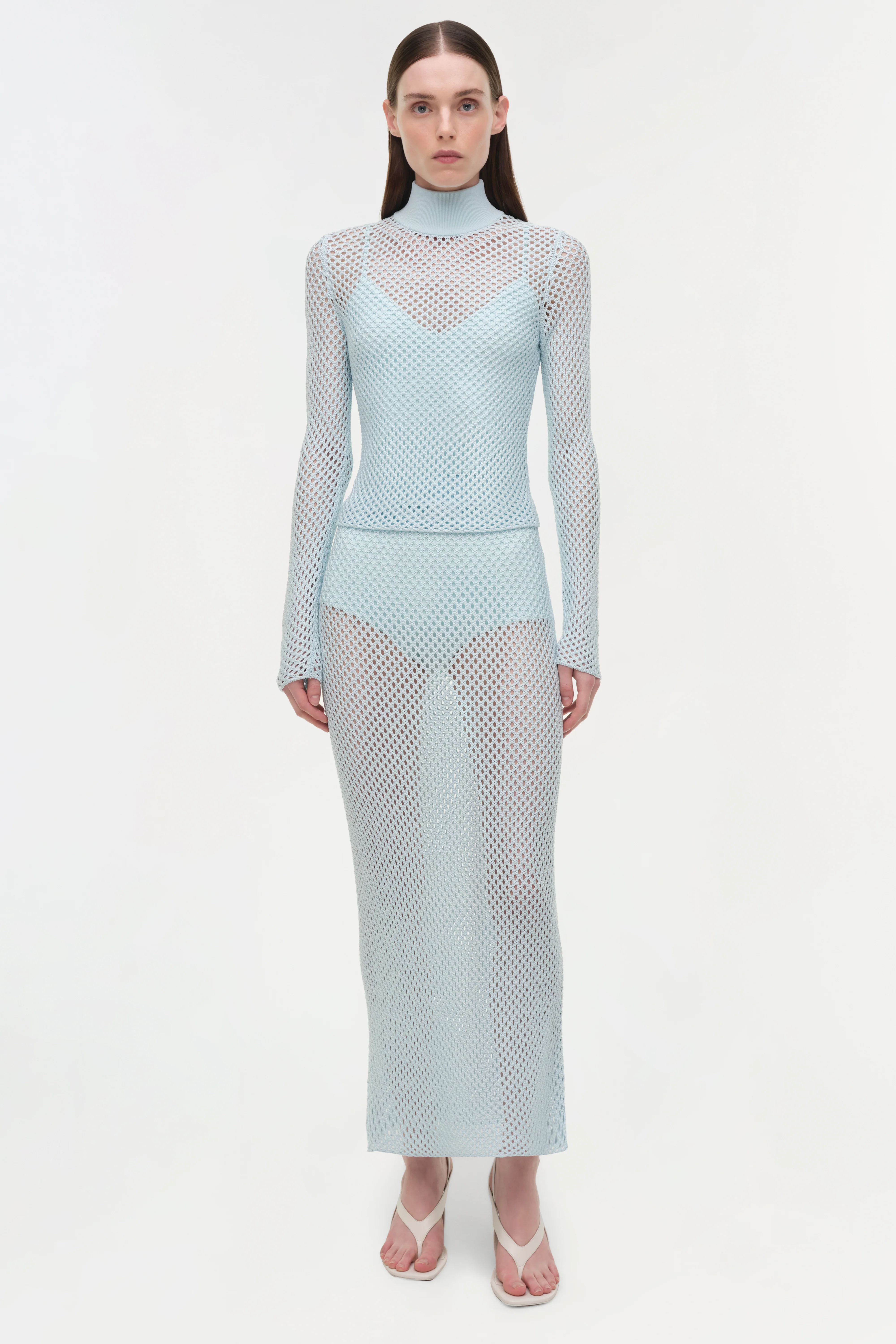 Demitri Mesh Knit Midi Skirt - Image 3