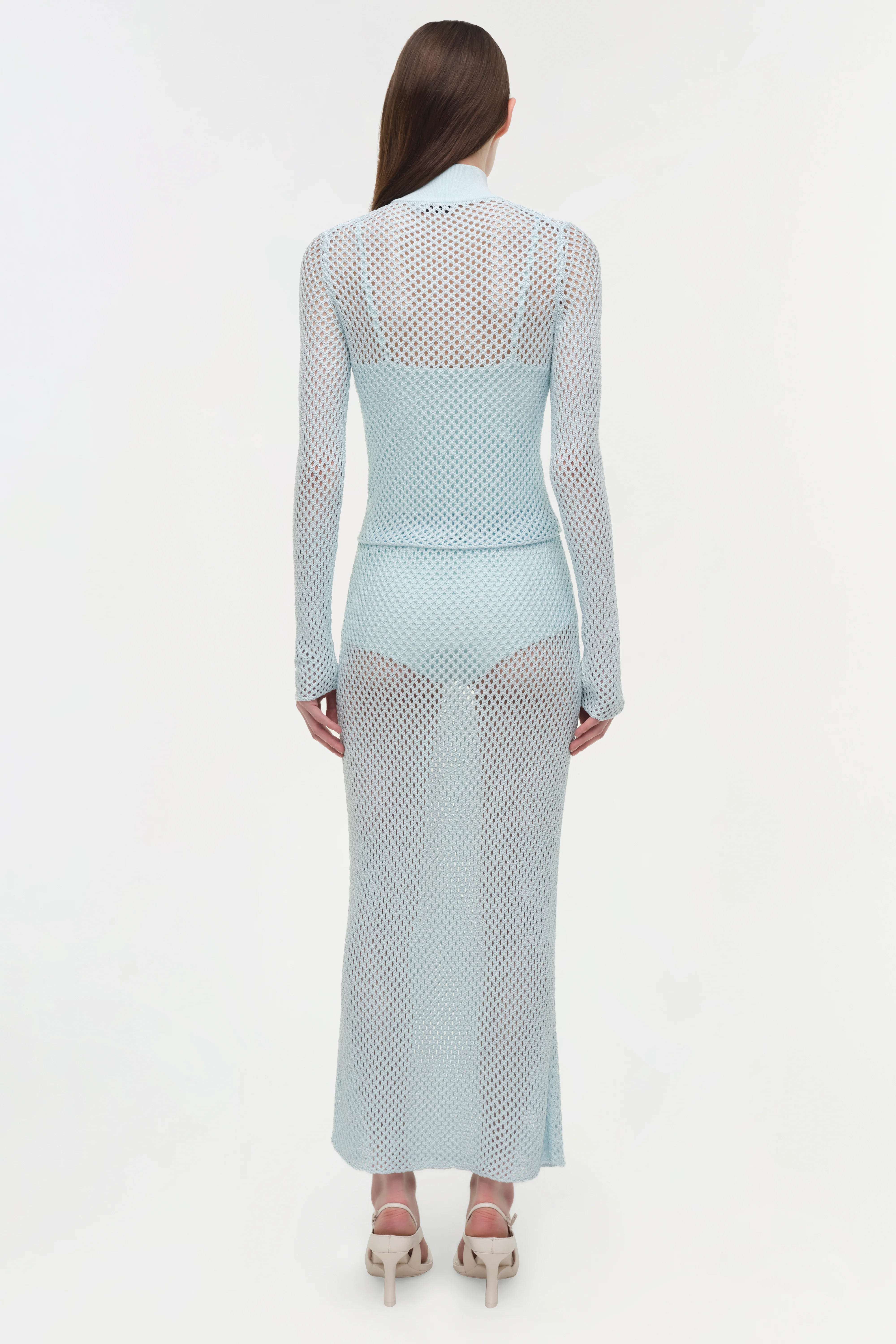 Demitri Mesh Knit Midi Skirt - Image 6