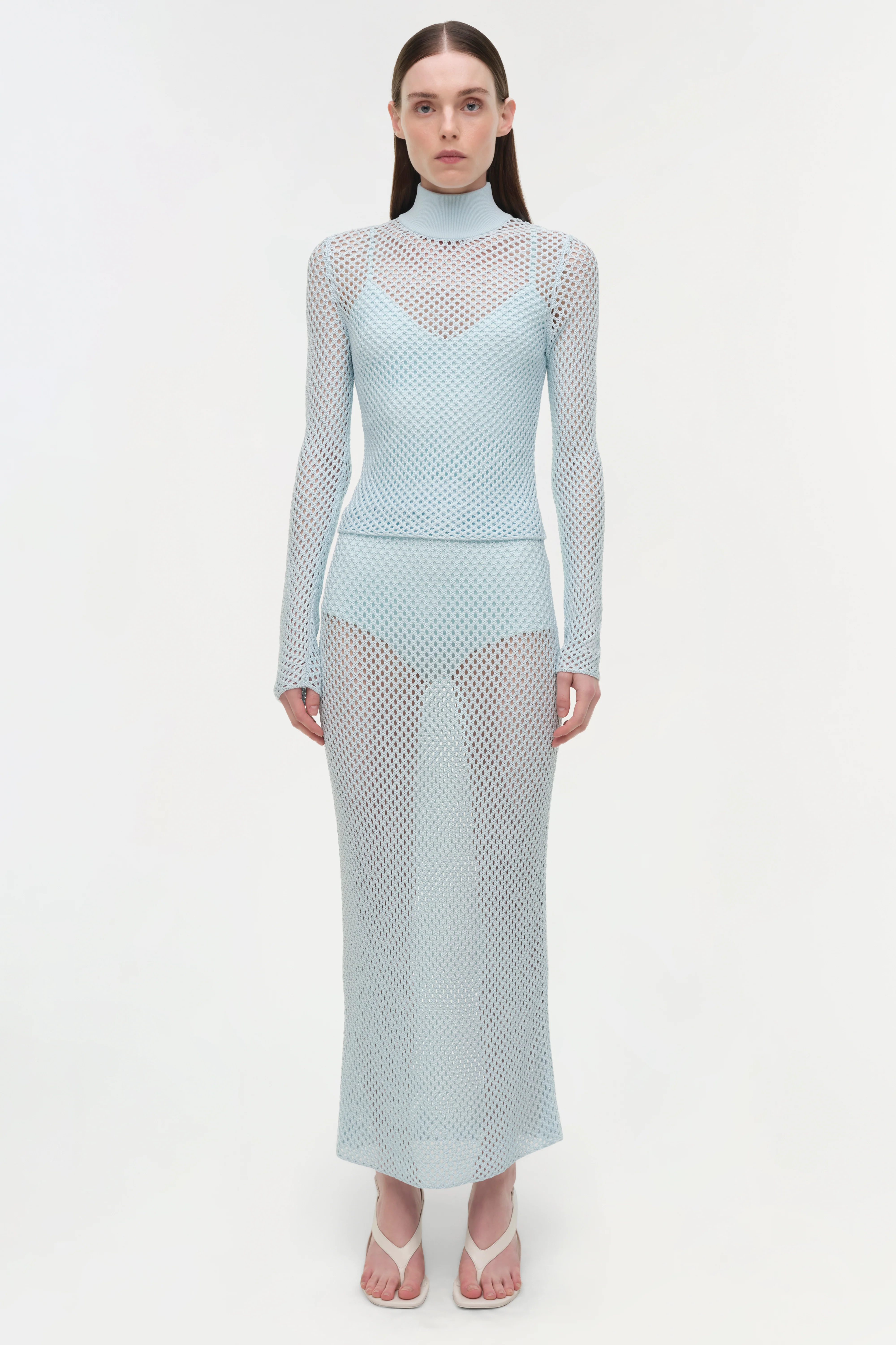 Demitri Mesh Knit Midi Skirt - Image 7