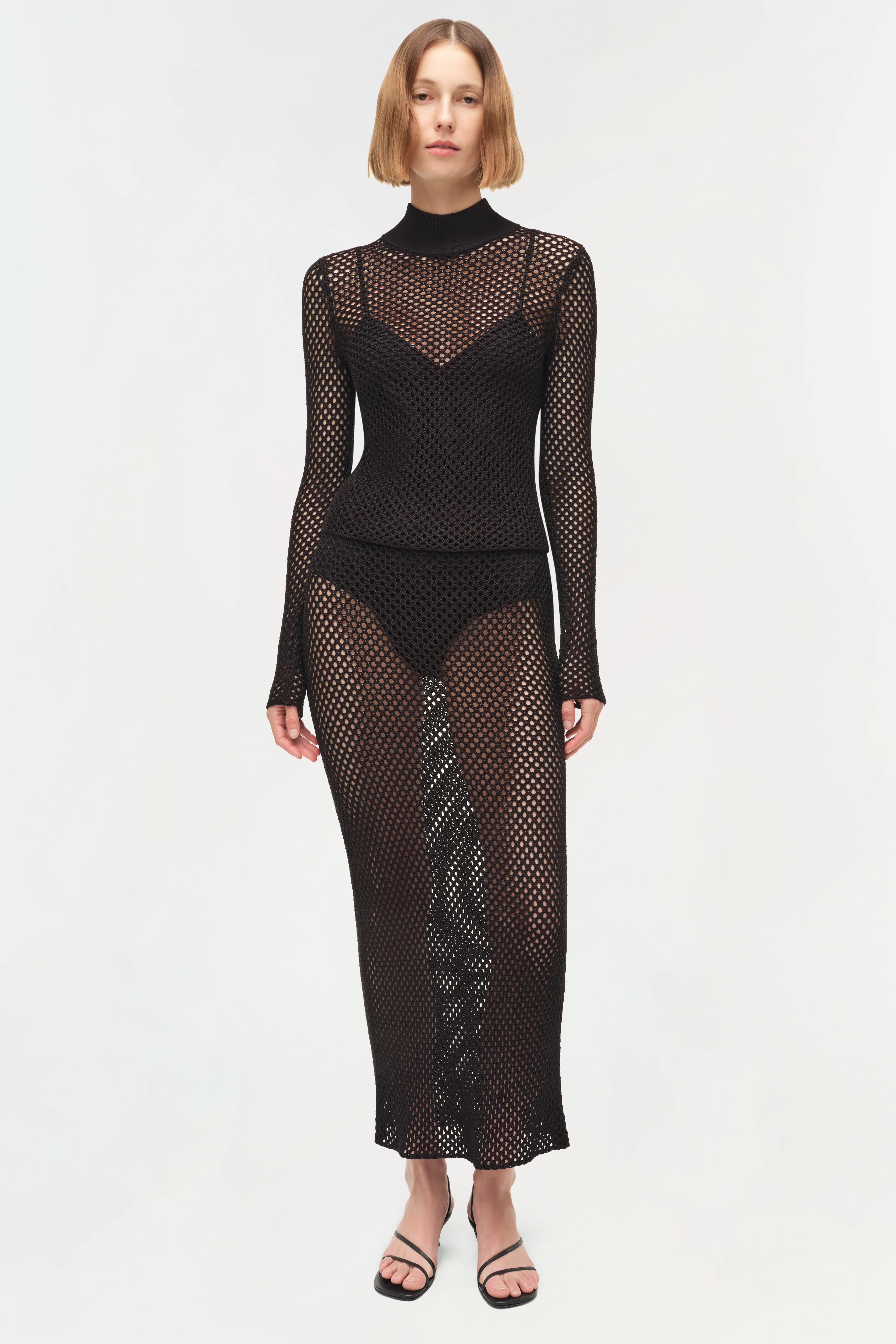 Demitri Mesh Knit Midi Skirt - Image 3