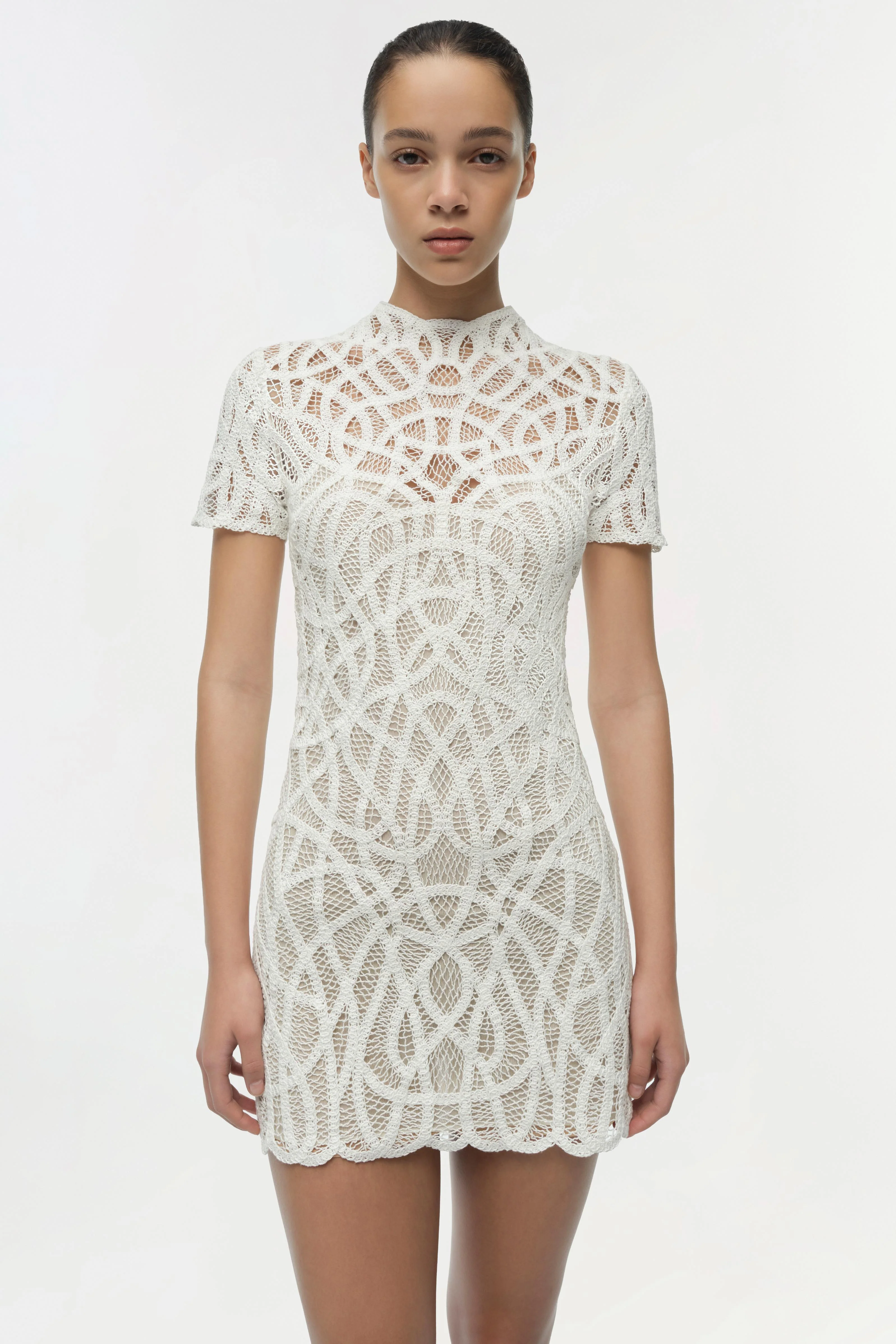 Desiree Macrame Mini Dress - Image 3