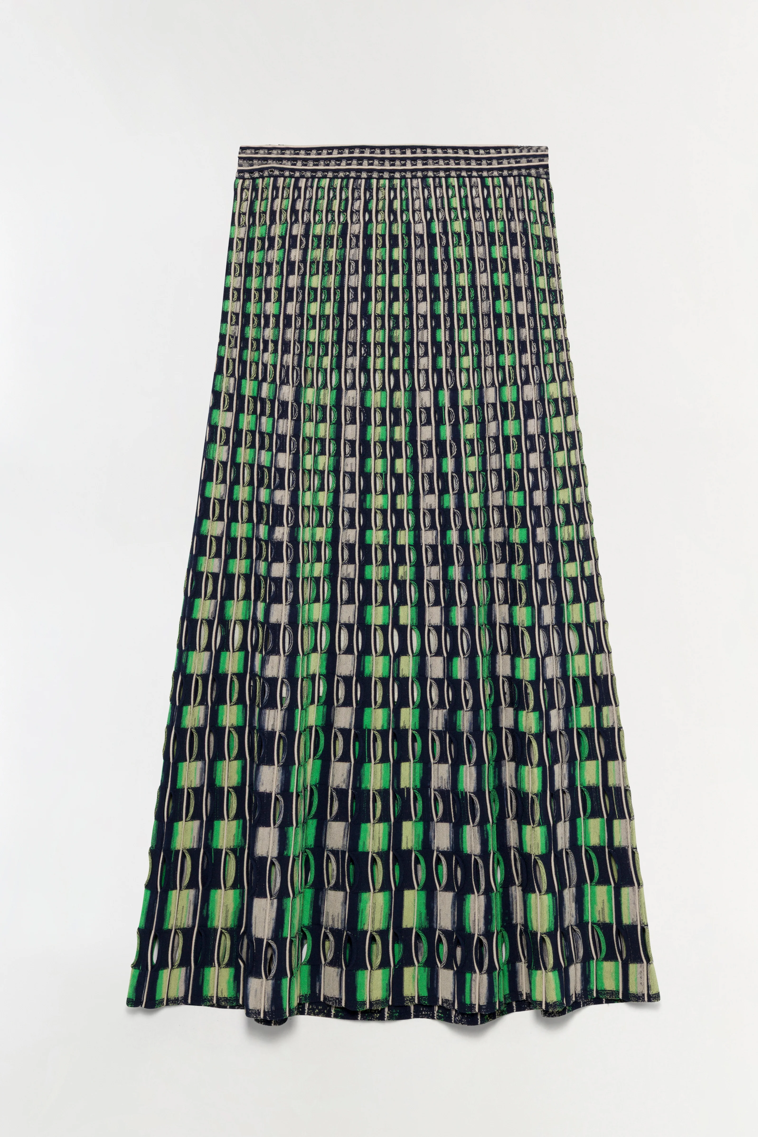 Drue Eyelet Knit Midi Skirt
