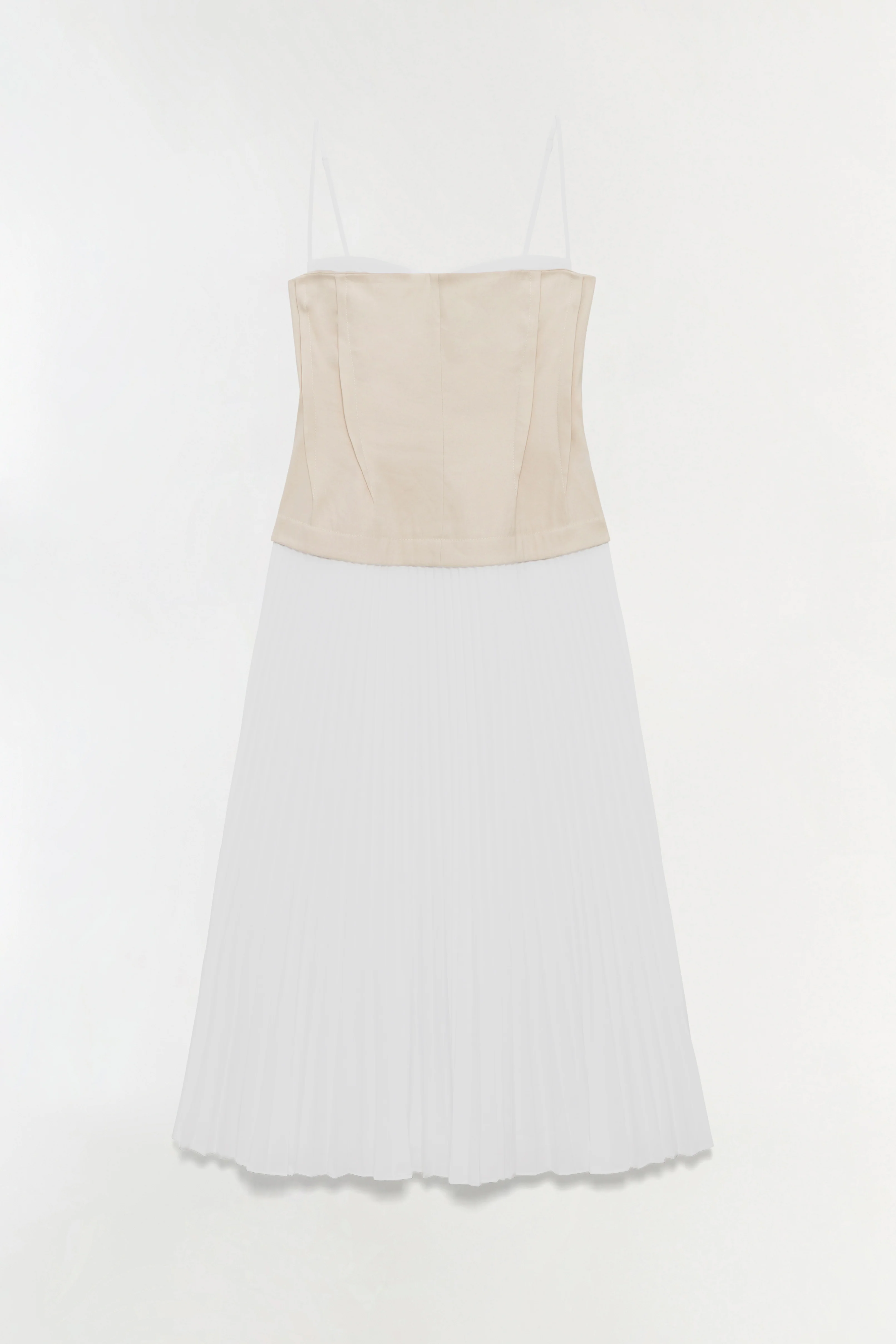 Duval Linen Bustier Midi Dress