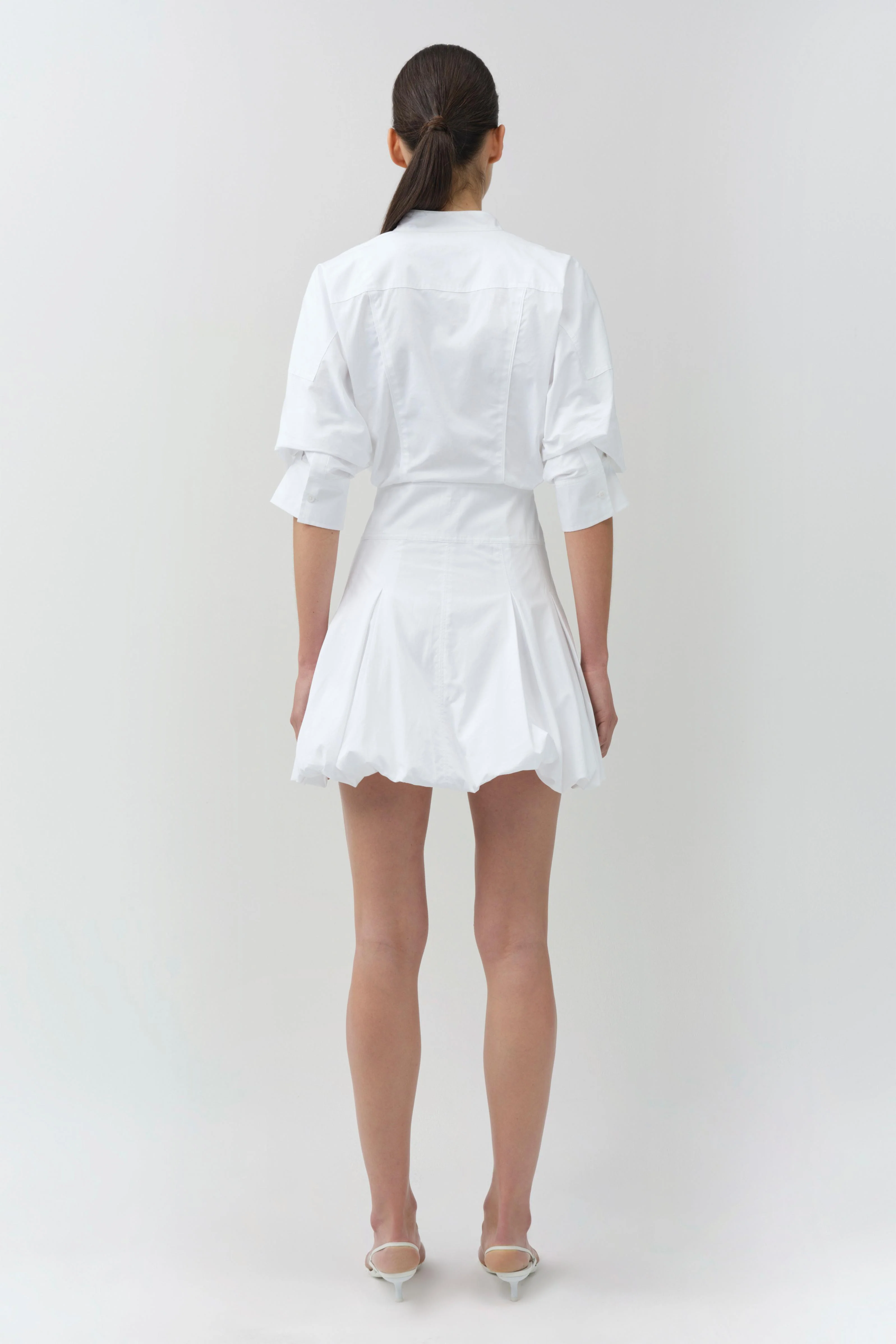Effie Cotton Bubble Mini Dress - Image 4