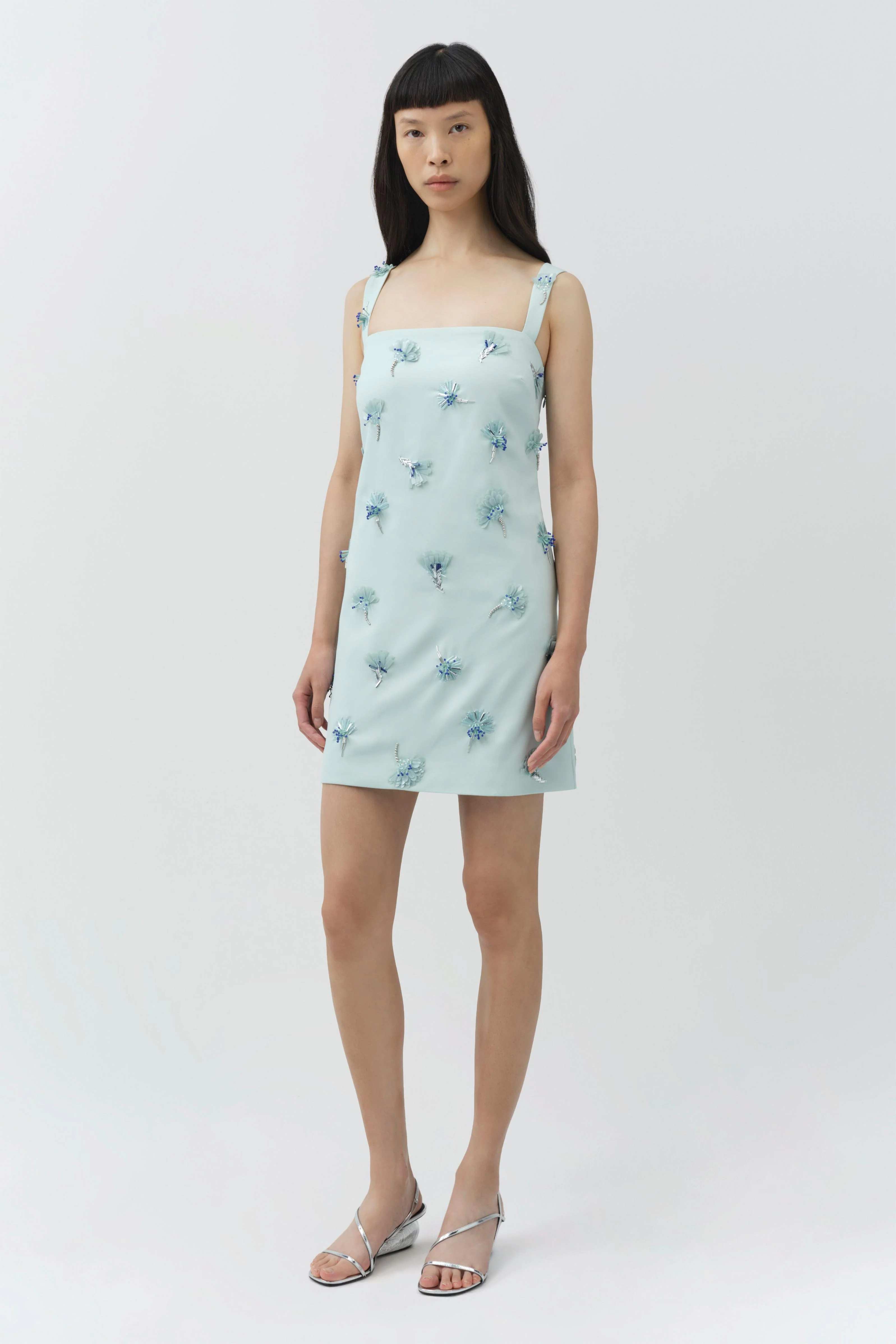 Ella Embellished Crepe Mini Dress - Image 4