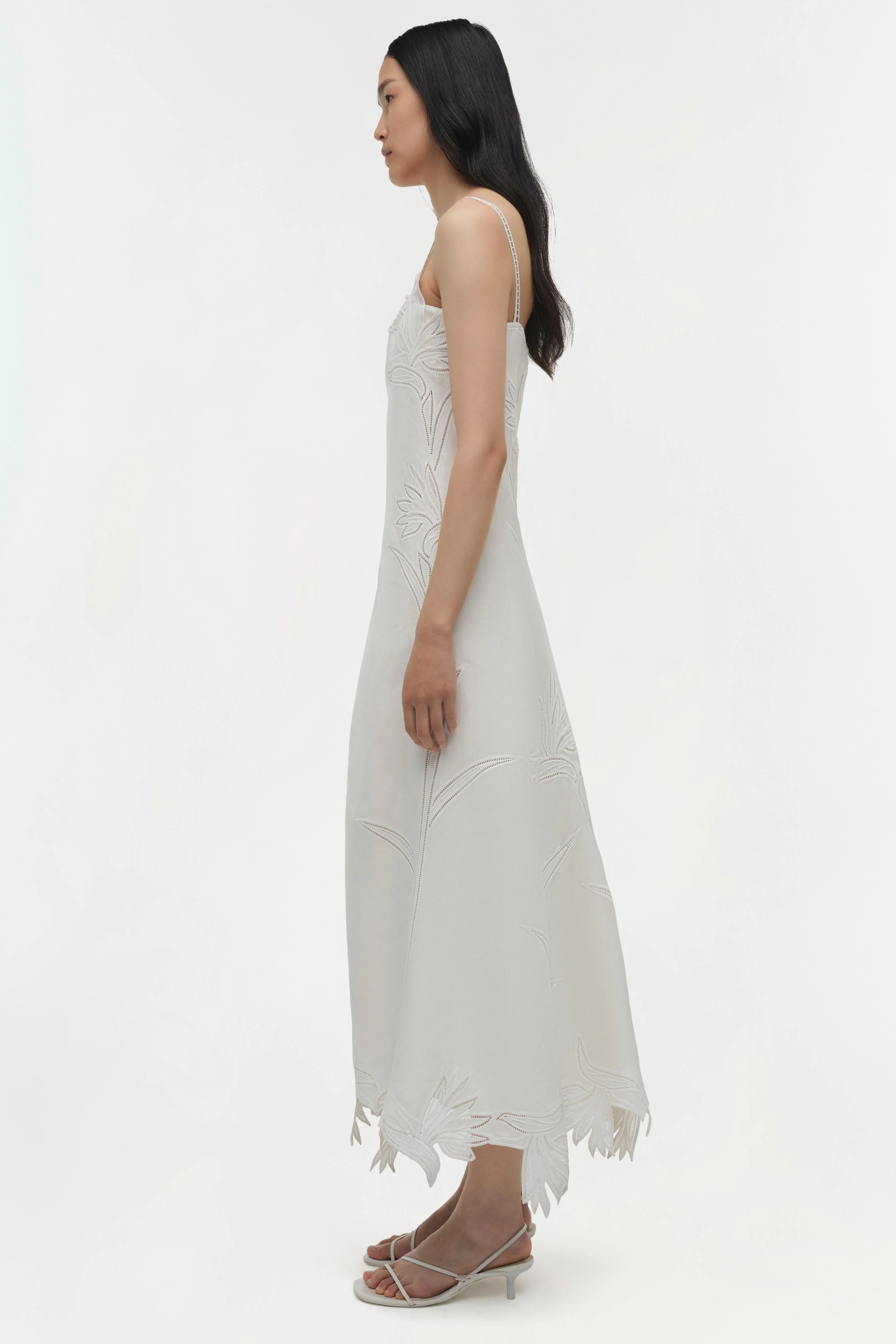 Ellery Embroidered Bustier Midi Dress - Image 4