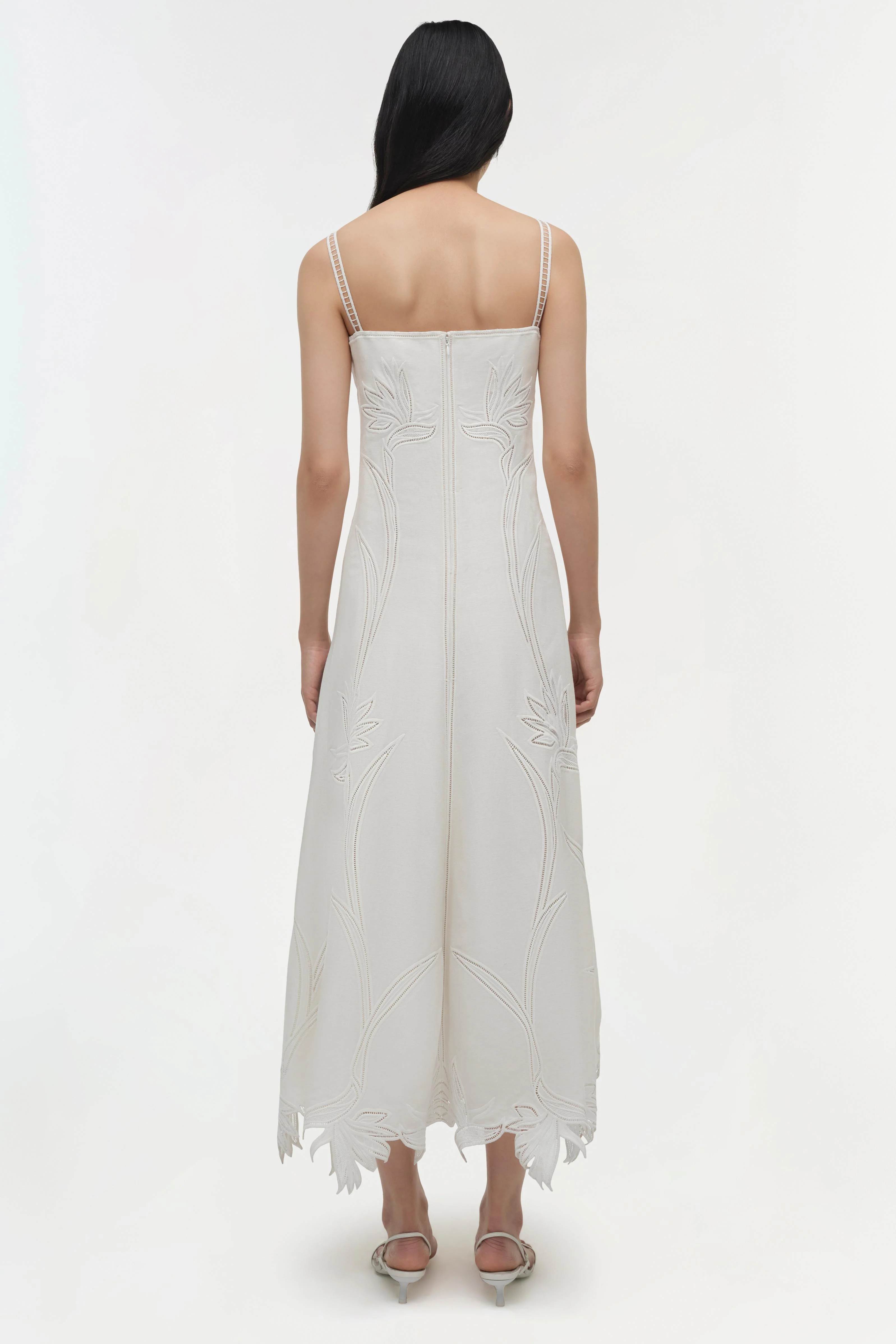 Ellery Embroidered Bustier Midi Dress - Image 5
