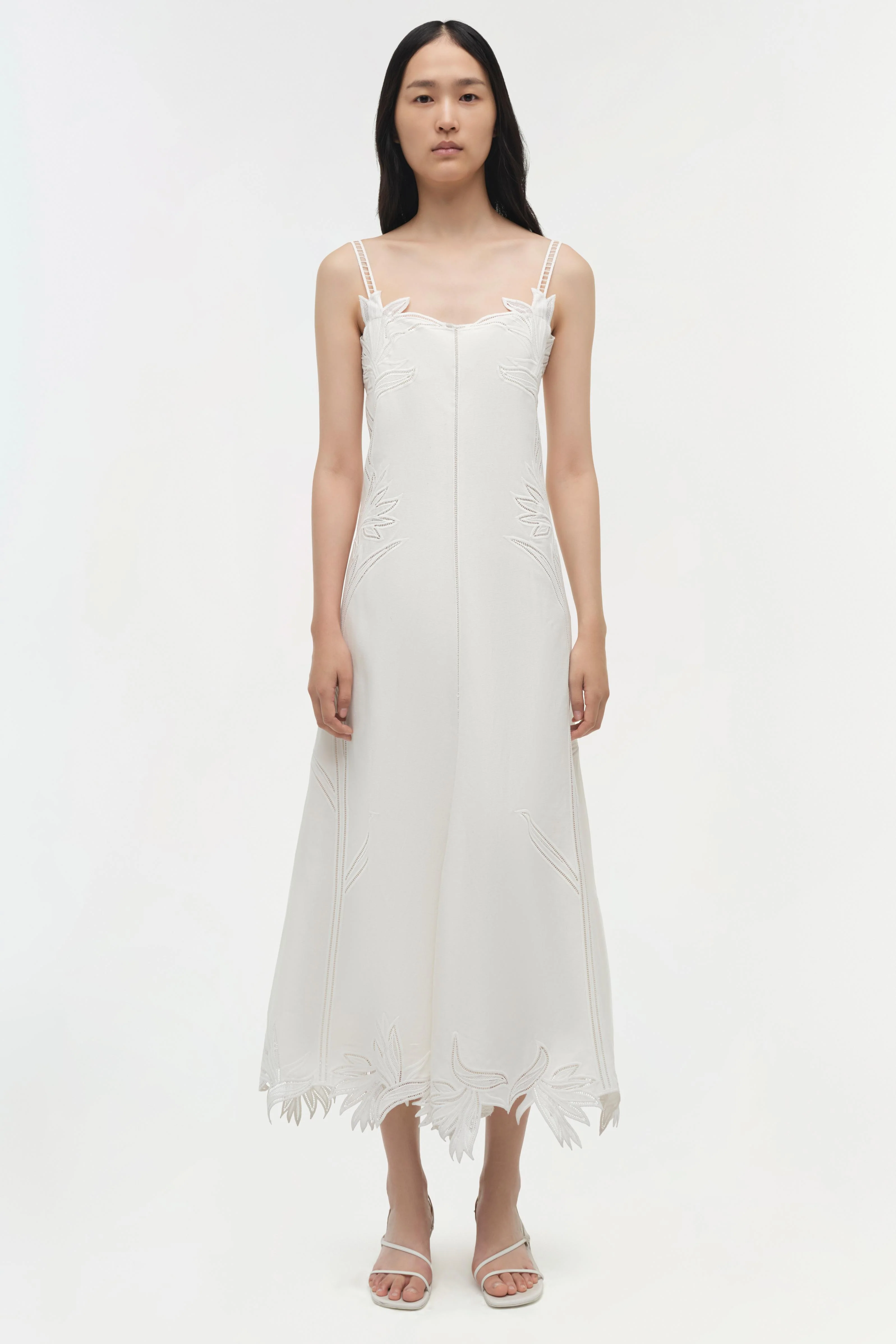 Ellery Embroidered Bustier Midi Dress - Image 6
