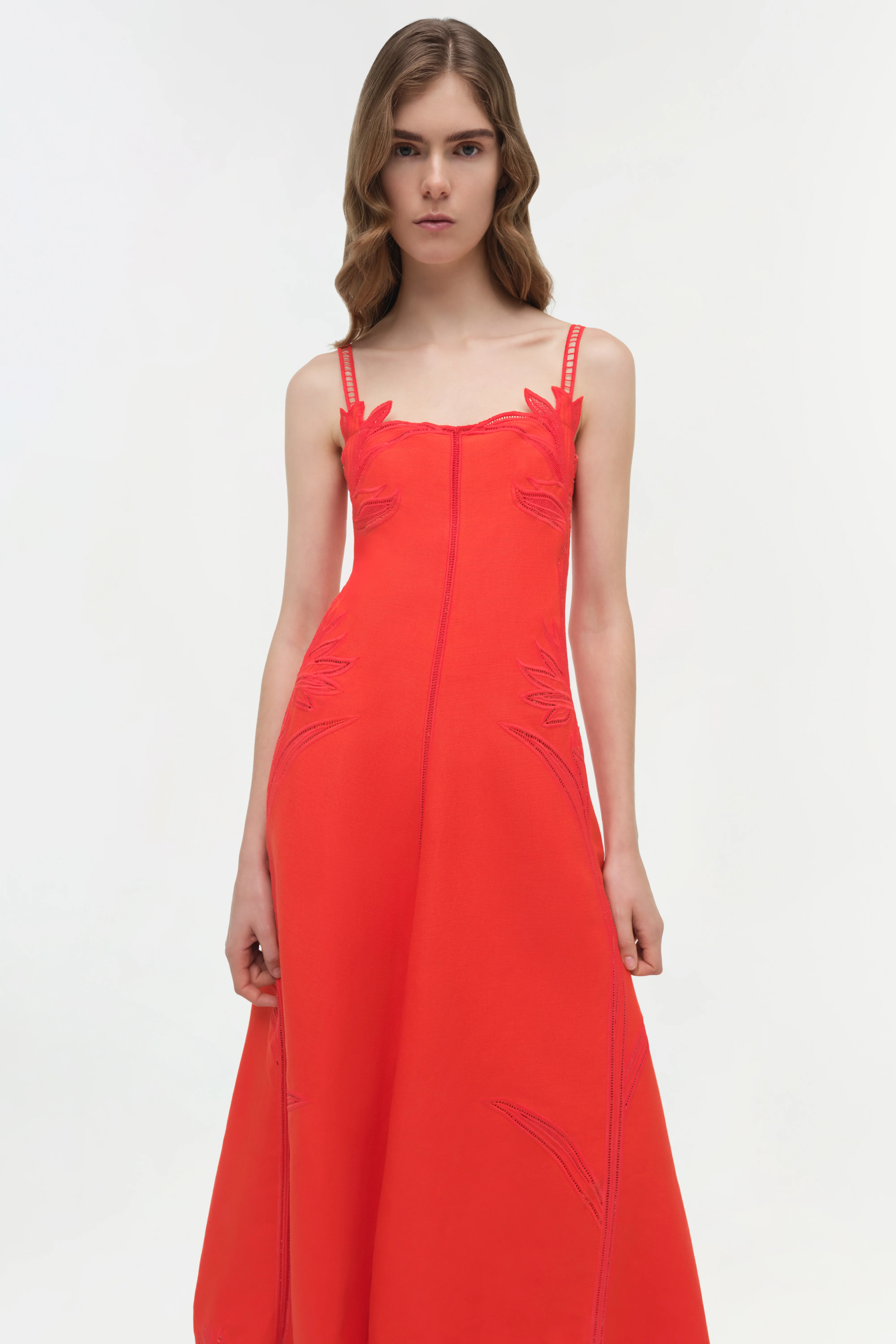 Ellery Embroidered Bustier Midi Dress - Image 3