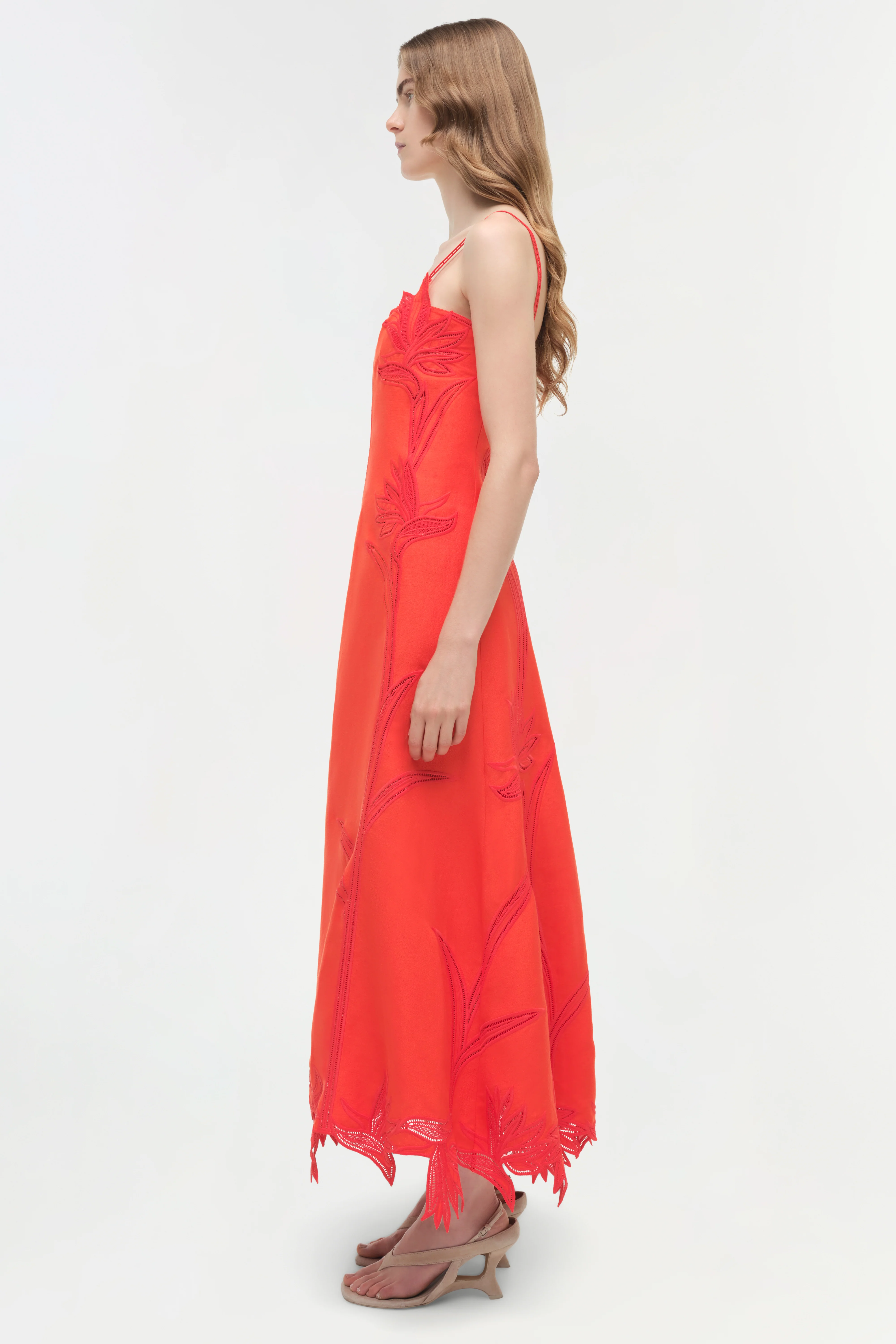 Ellery Embroidered Bustier Midi Dress - Image 4