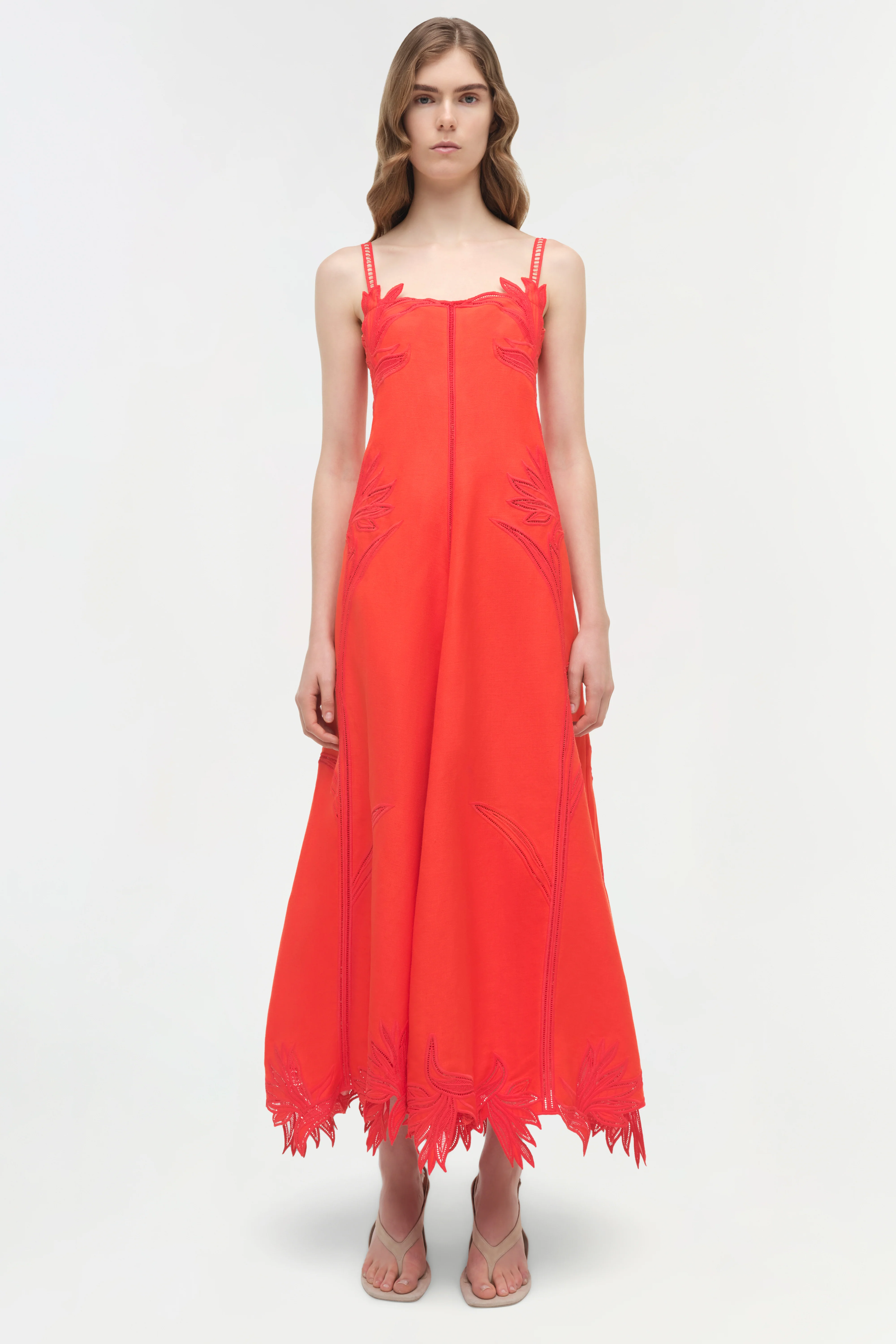 Ellery Embroidered Bustier Midi Dress - Image 6