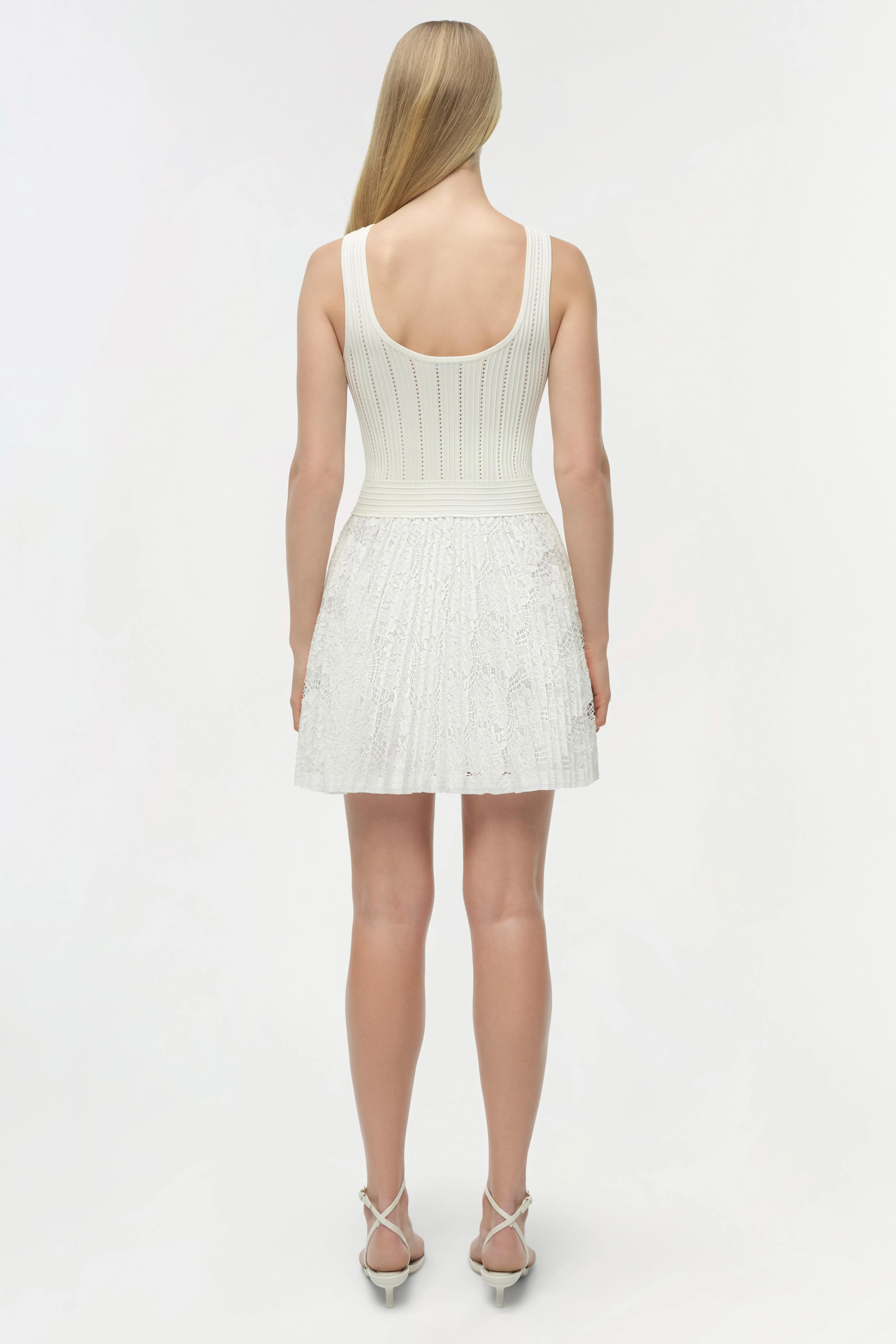 Ellis Knit Lace Mini Dress - Image 4