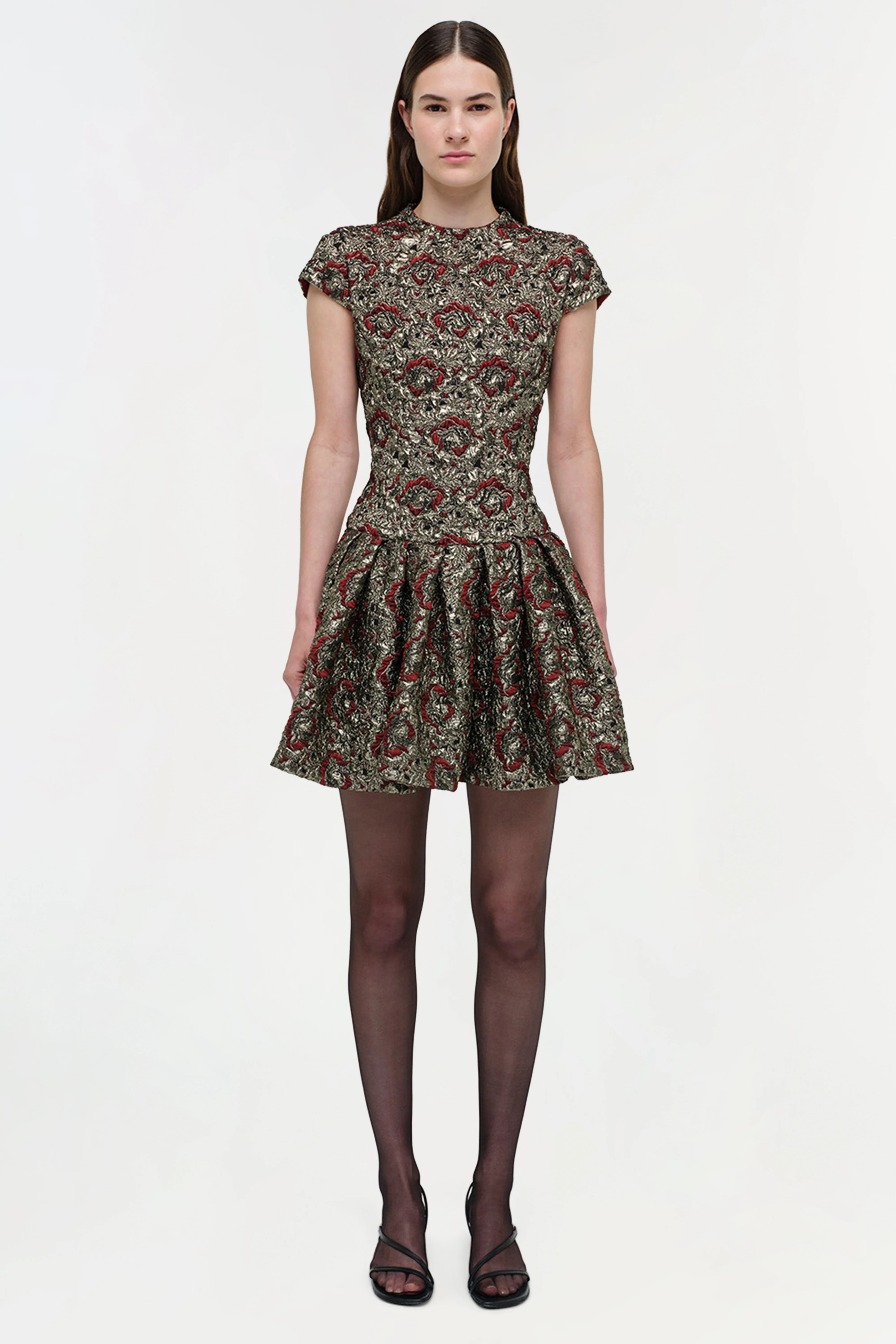 Elowen Gilded Jaquard Mini Dress - Image 5