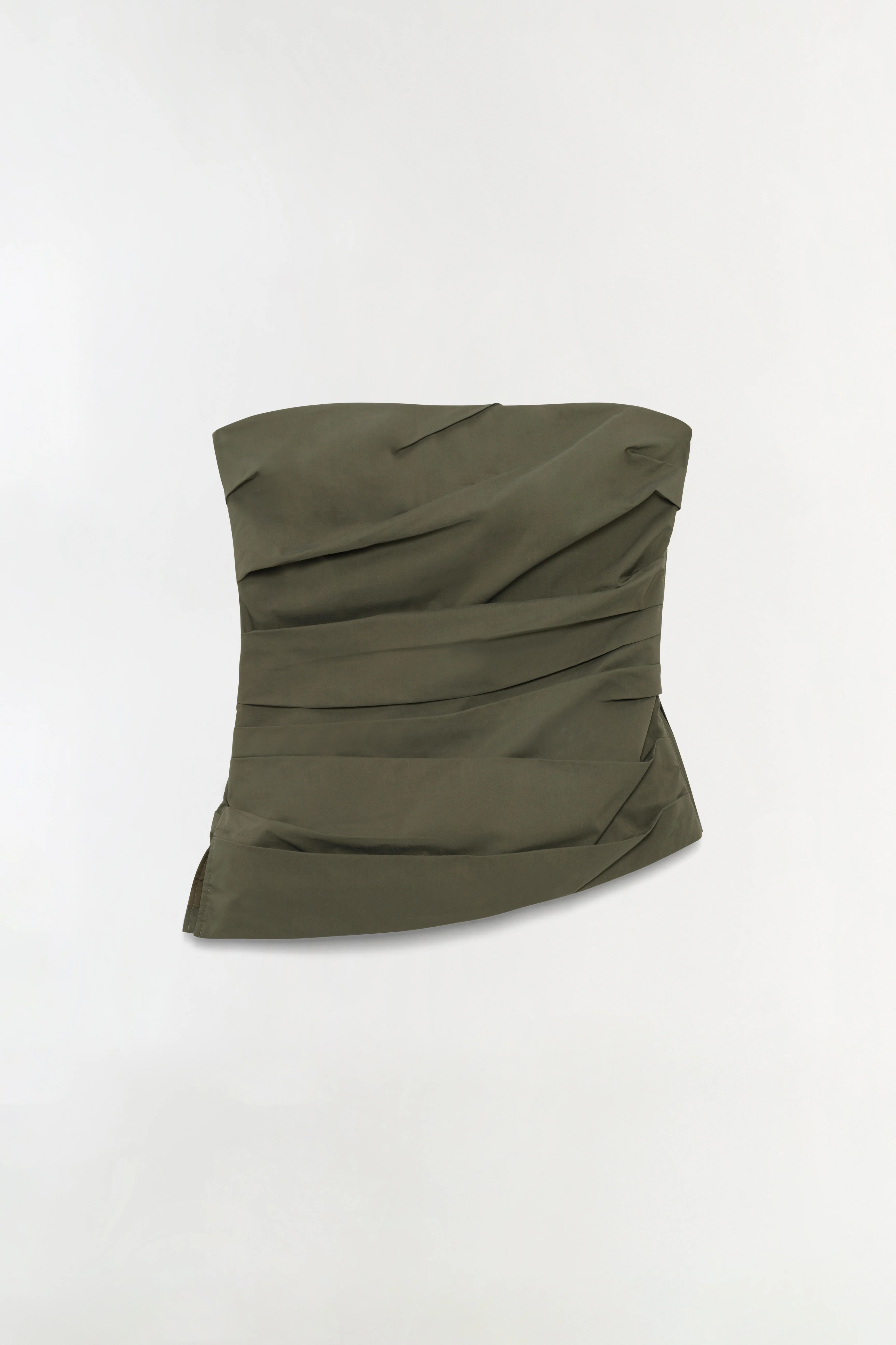 Emerson Ruched Cotton Bustier Top