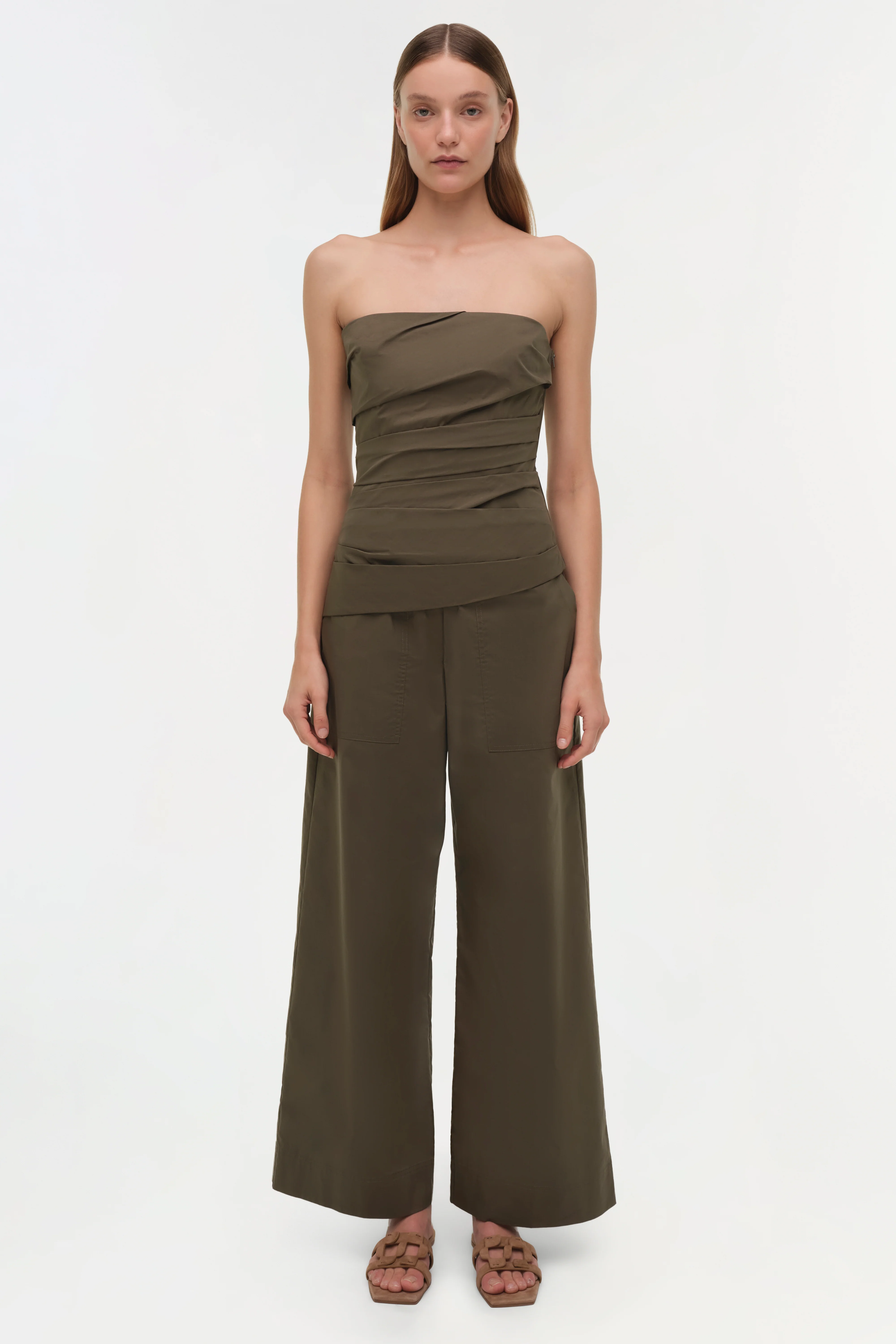 Emerson Ruched Cotton Bustier Top - Image 6