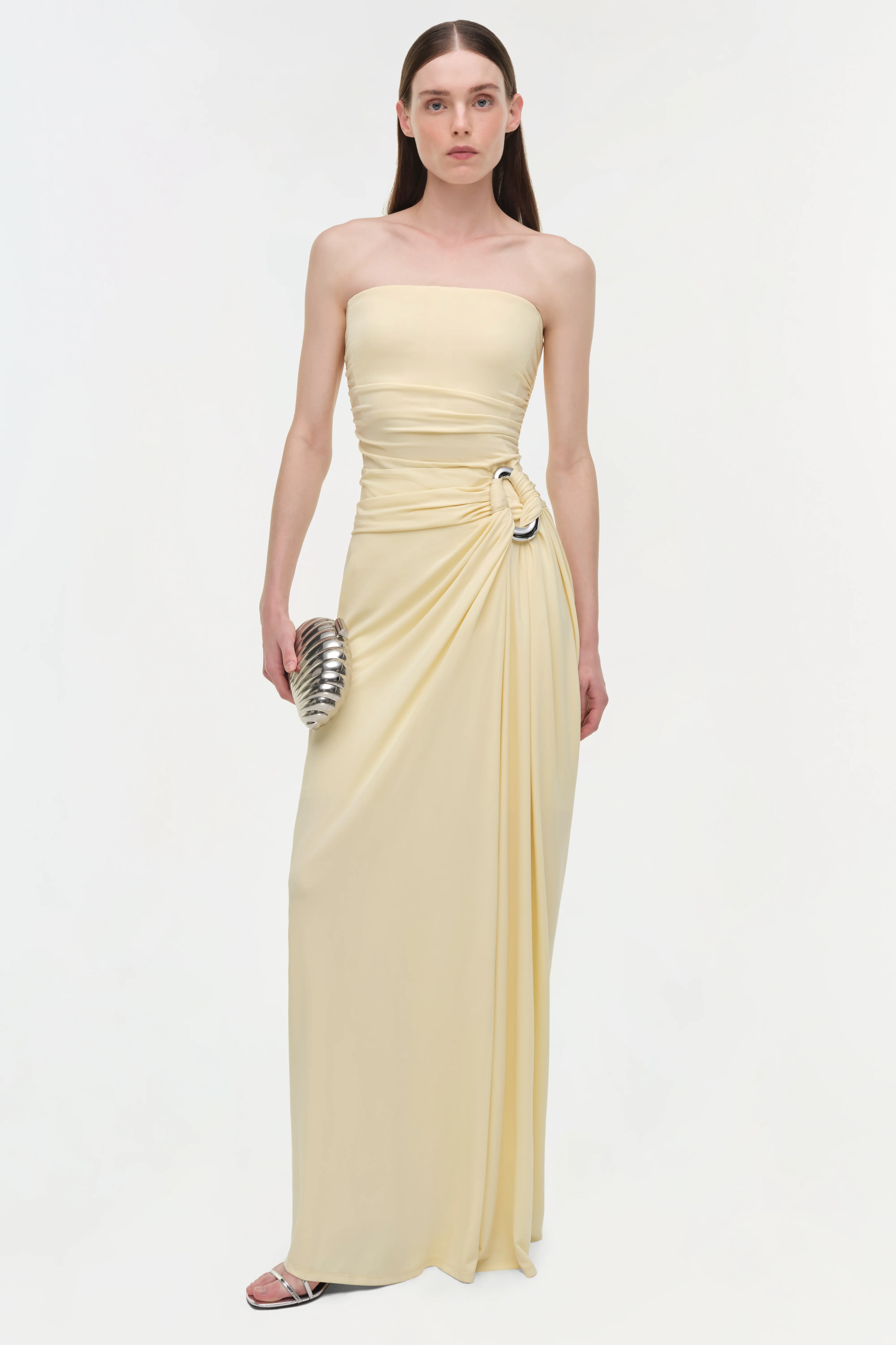 Emma Draped Jersey Bustier Gown - Image 2