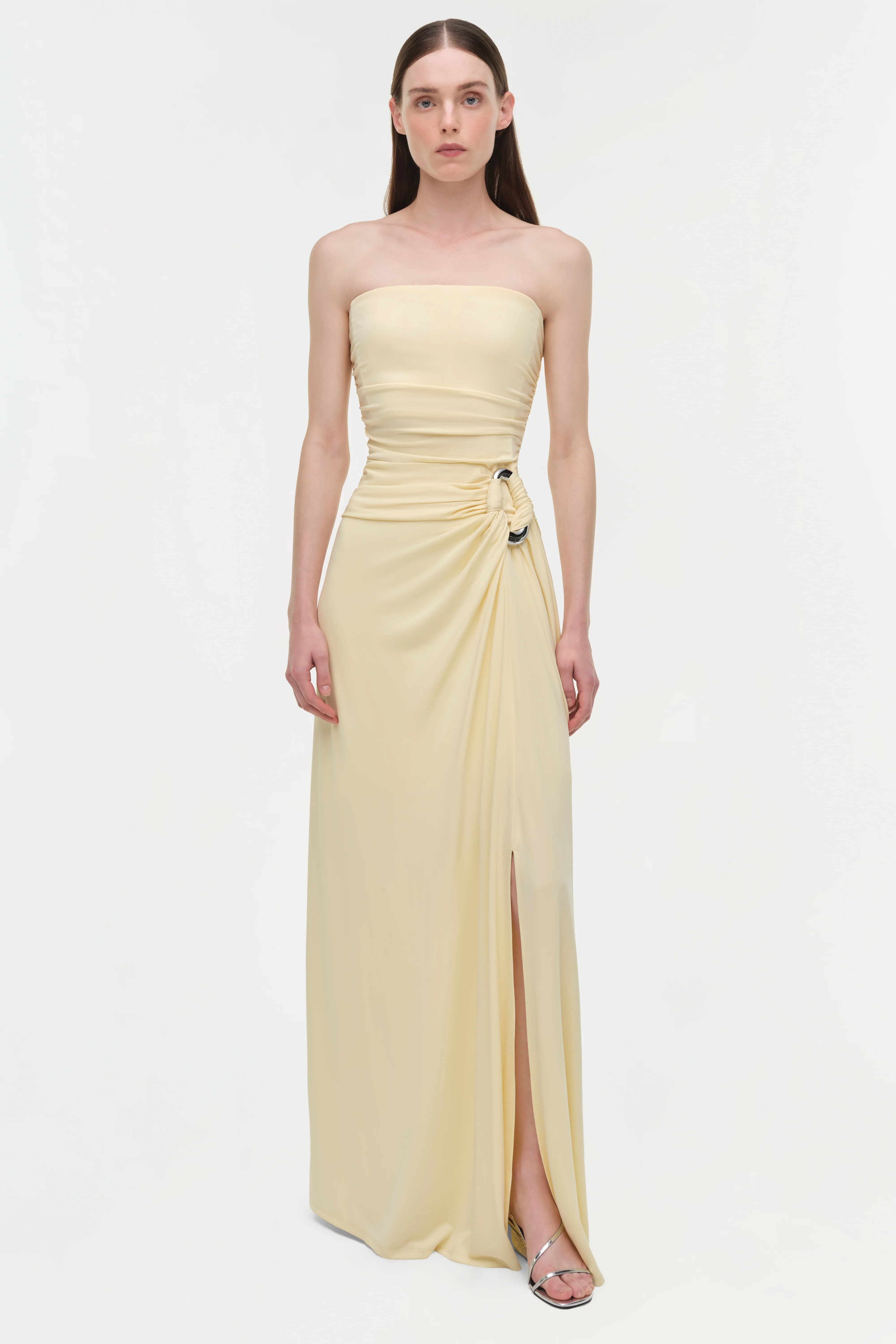 Emma Draped Jersey Bustier Gown - Image 3