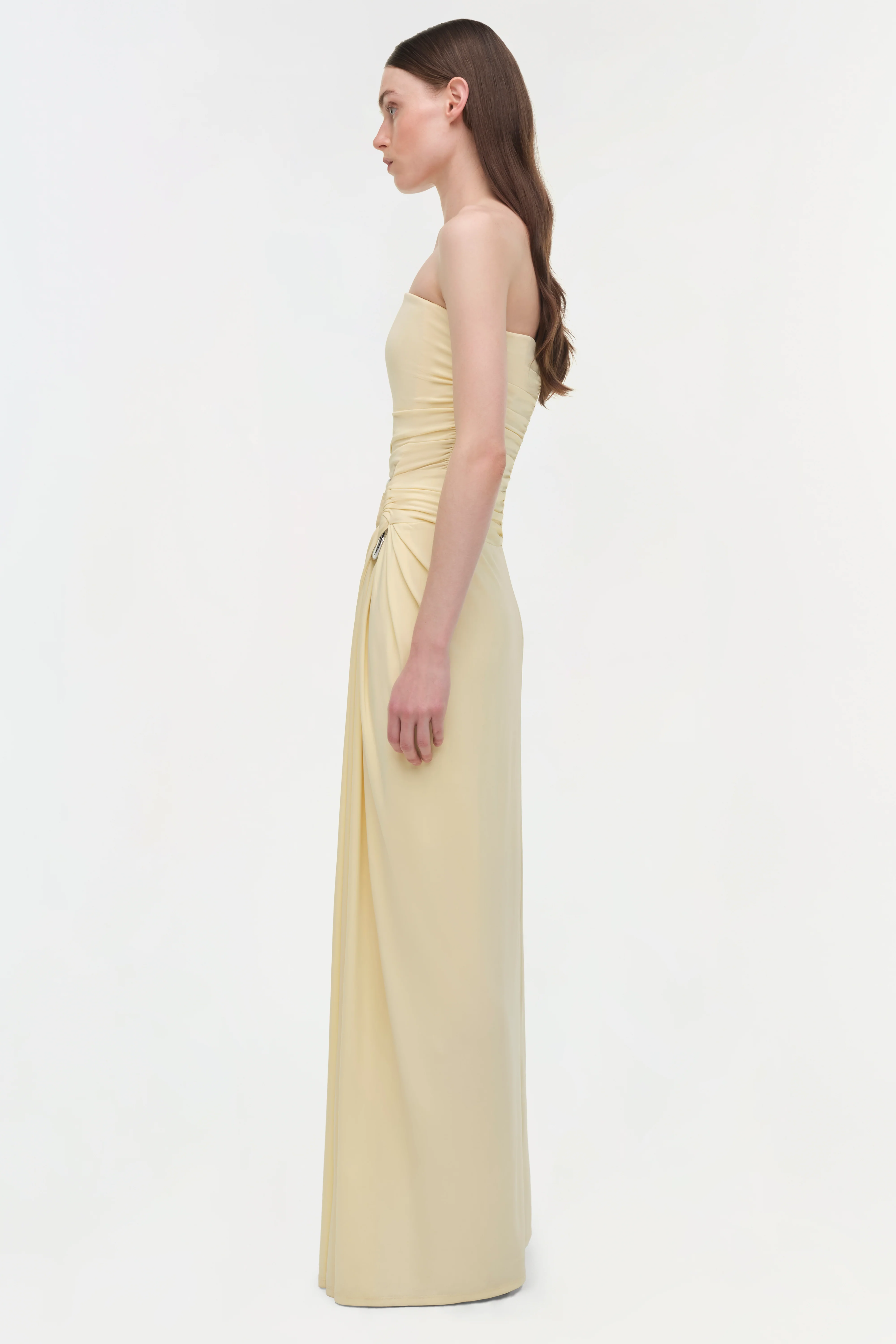 Emma Draped Jersey Bustier Gown - Image 6