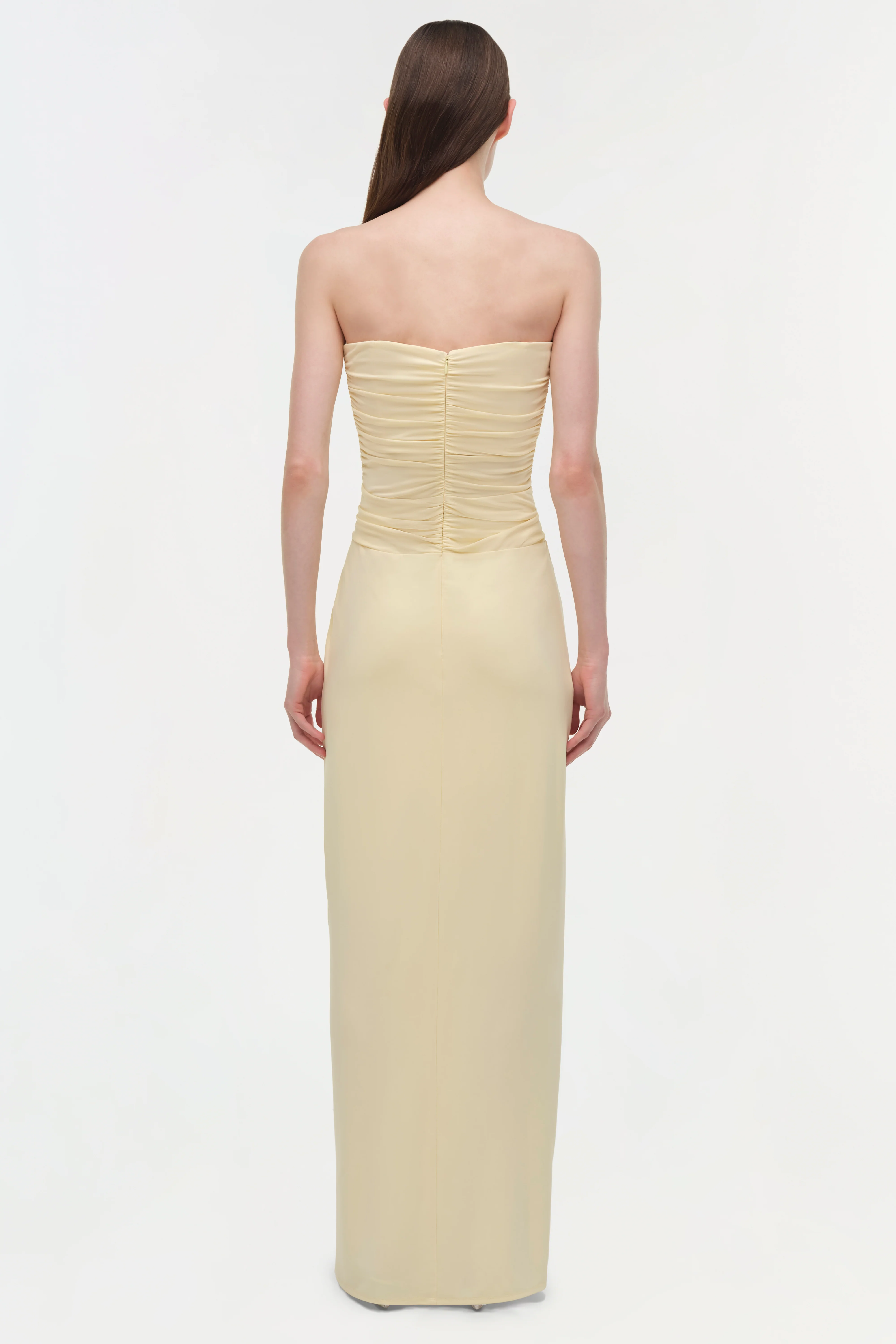 Emma Draped Jersey Bustier Gown - Image 7