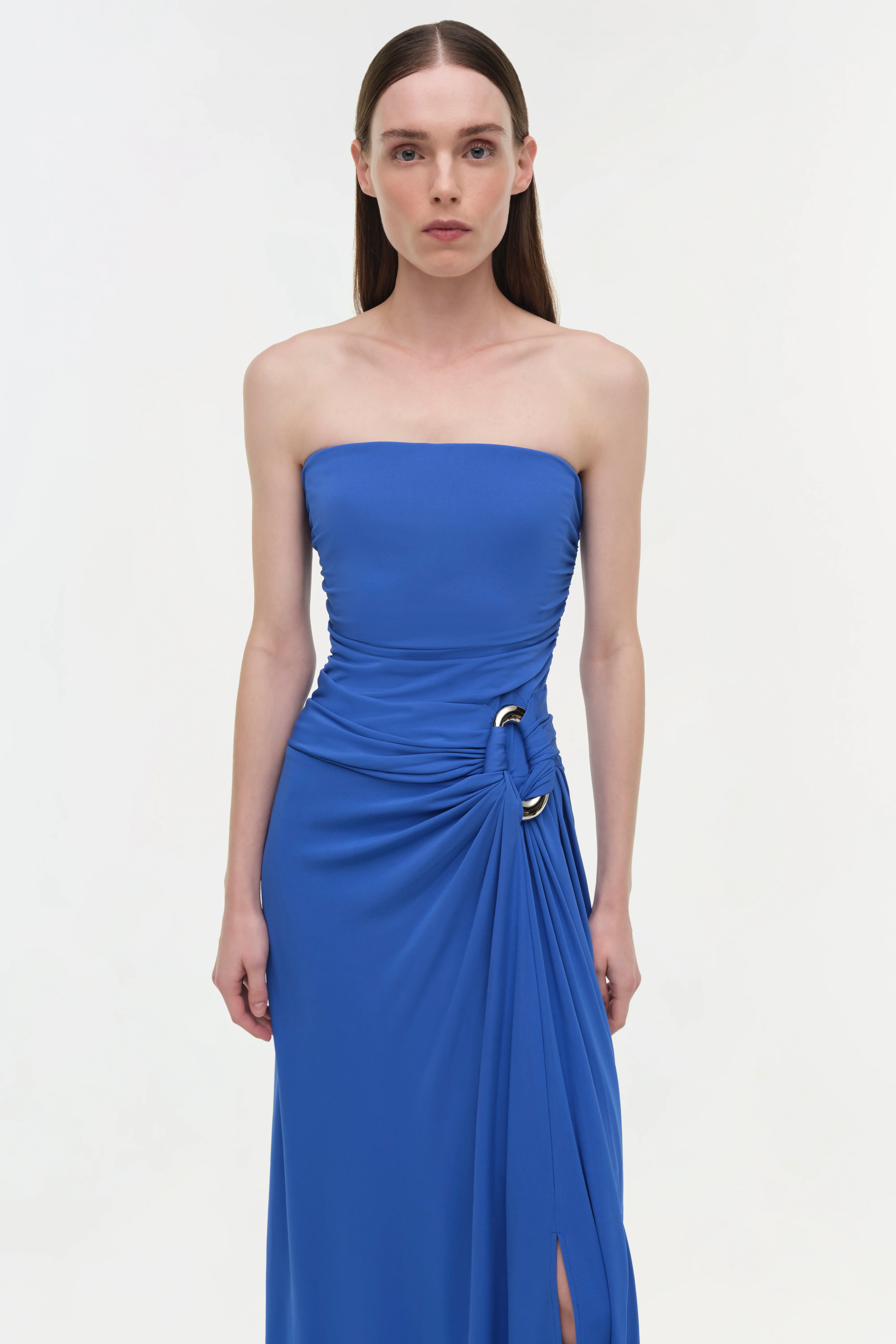 Emma Draped Jersey Bustier Gown - Image 3