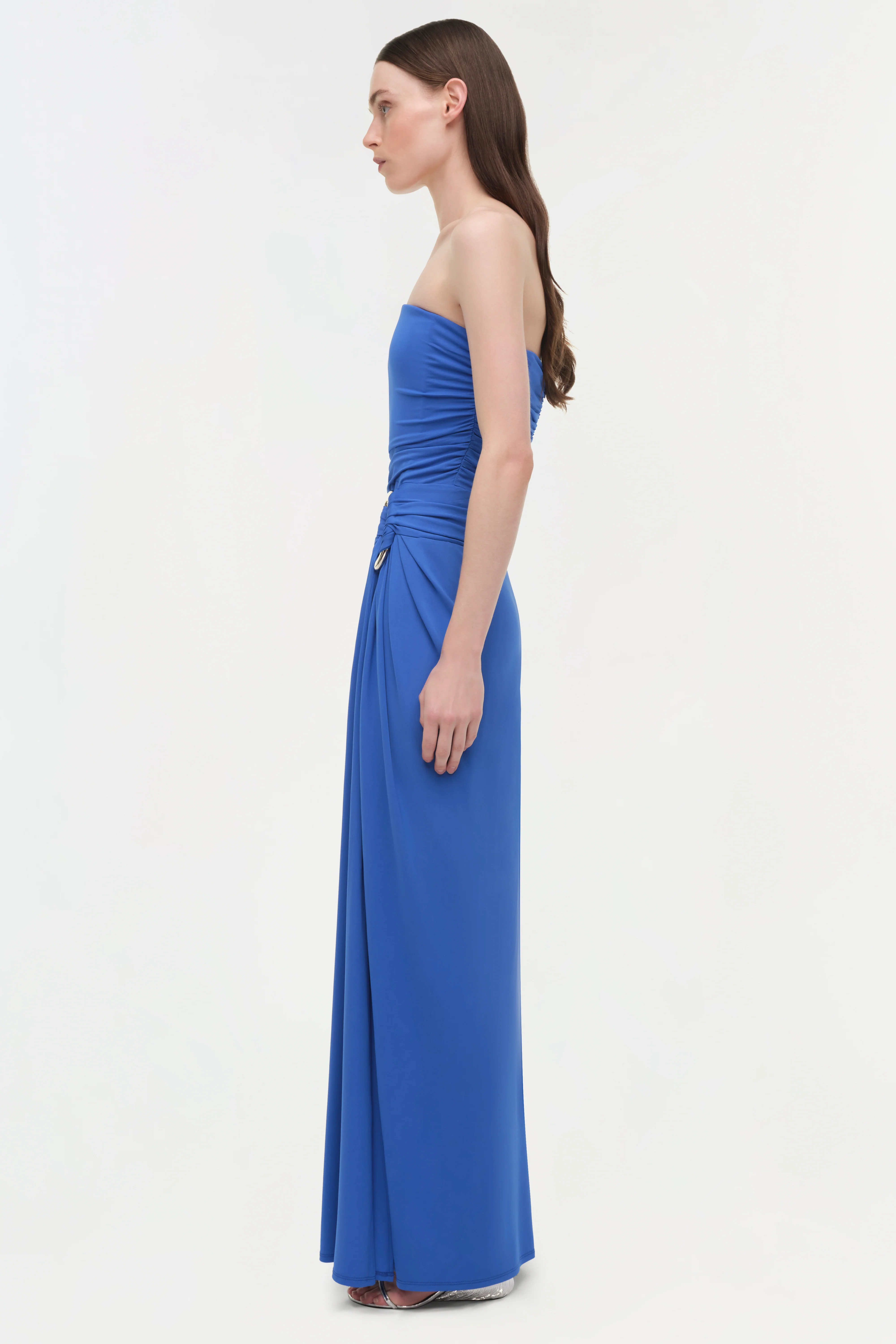 Emma Draped Jersey Bustier Gown - Image 4