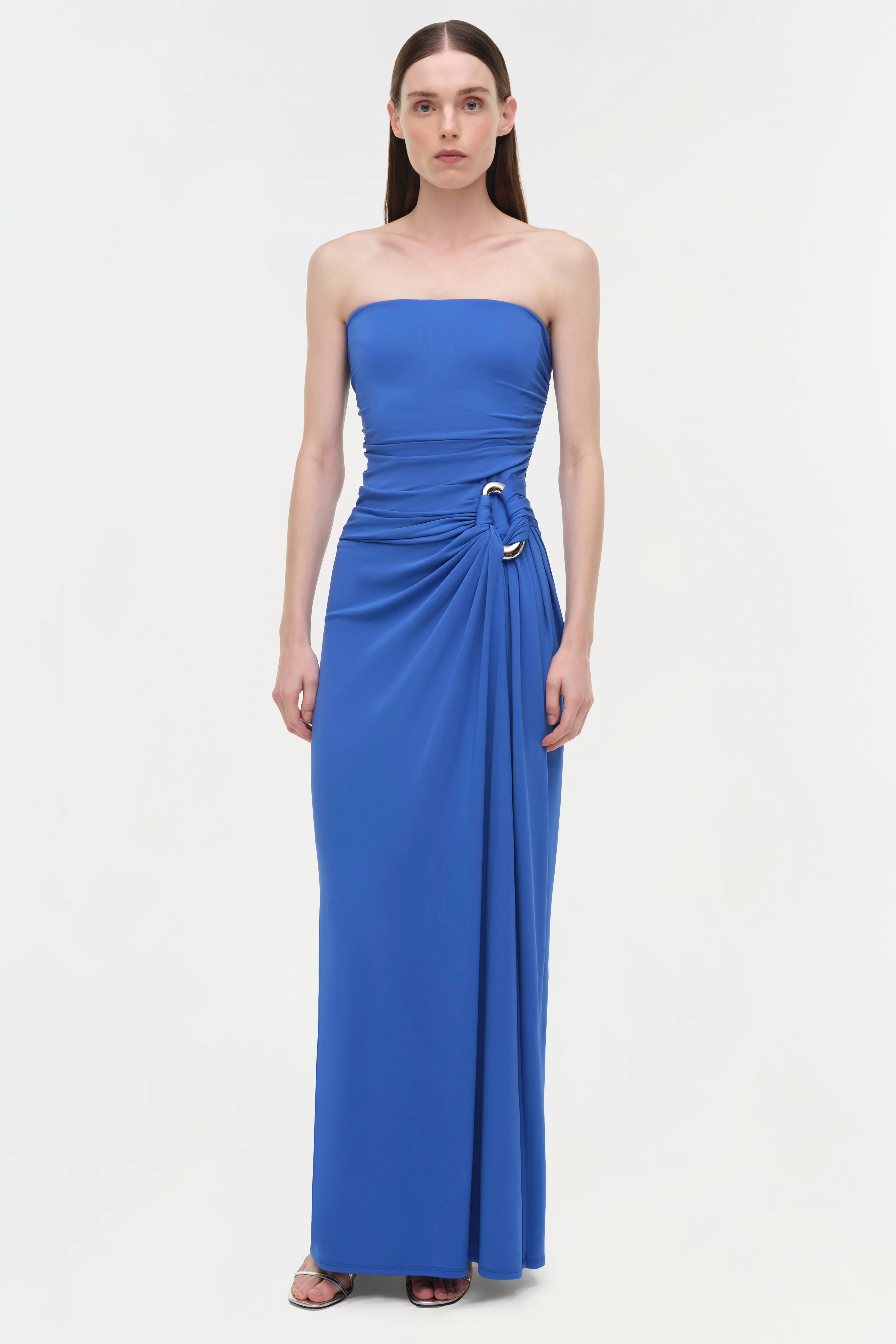 Emma Draped Jersey Bustier Gown - Image 6
