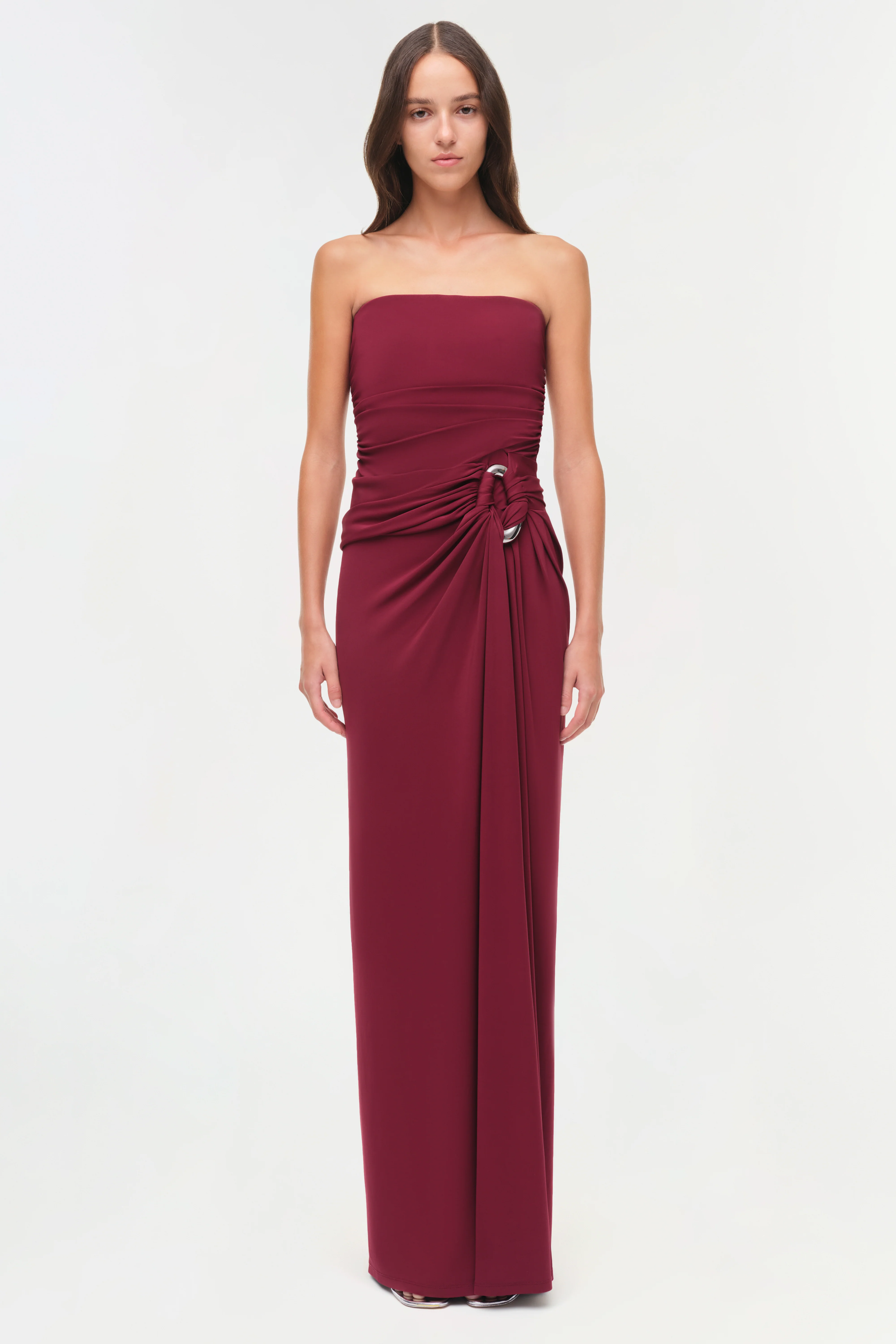 Emma Strapless Jersey Gown - Image 6