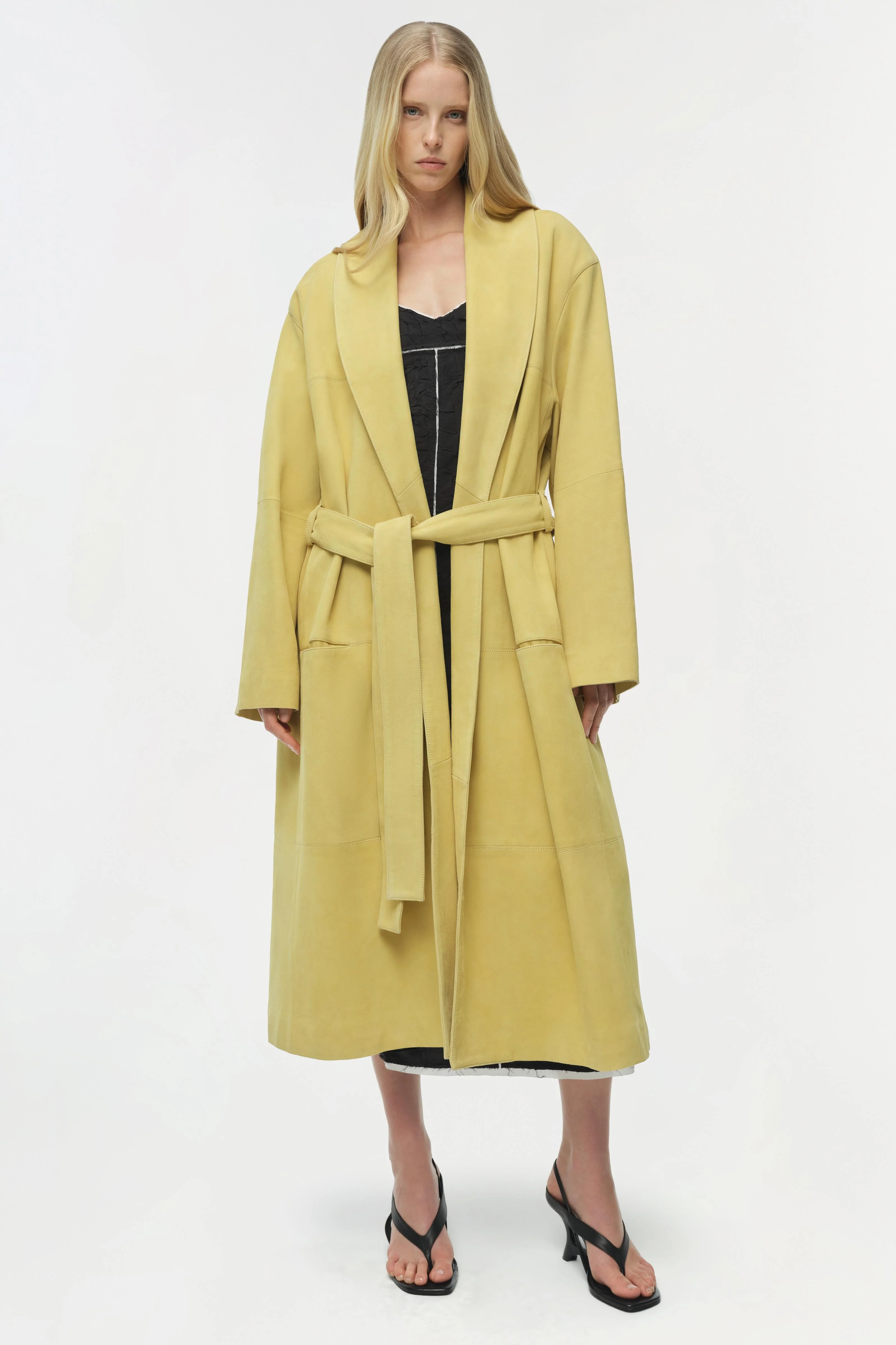 Enola Suede Trench Coat - Image 6