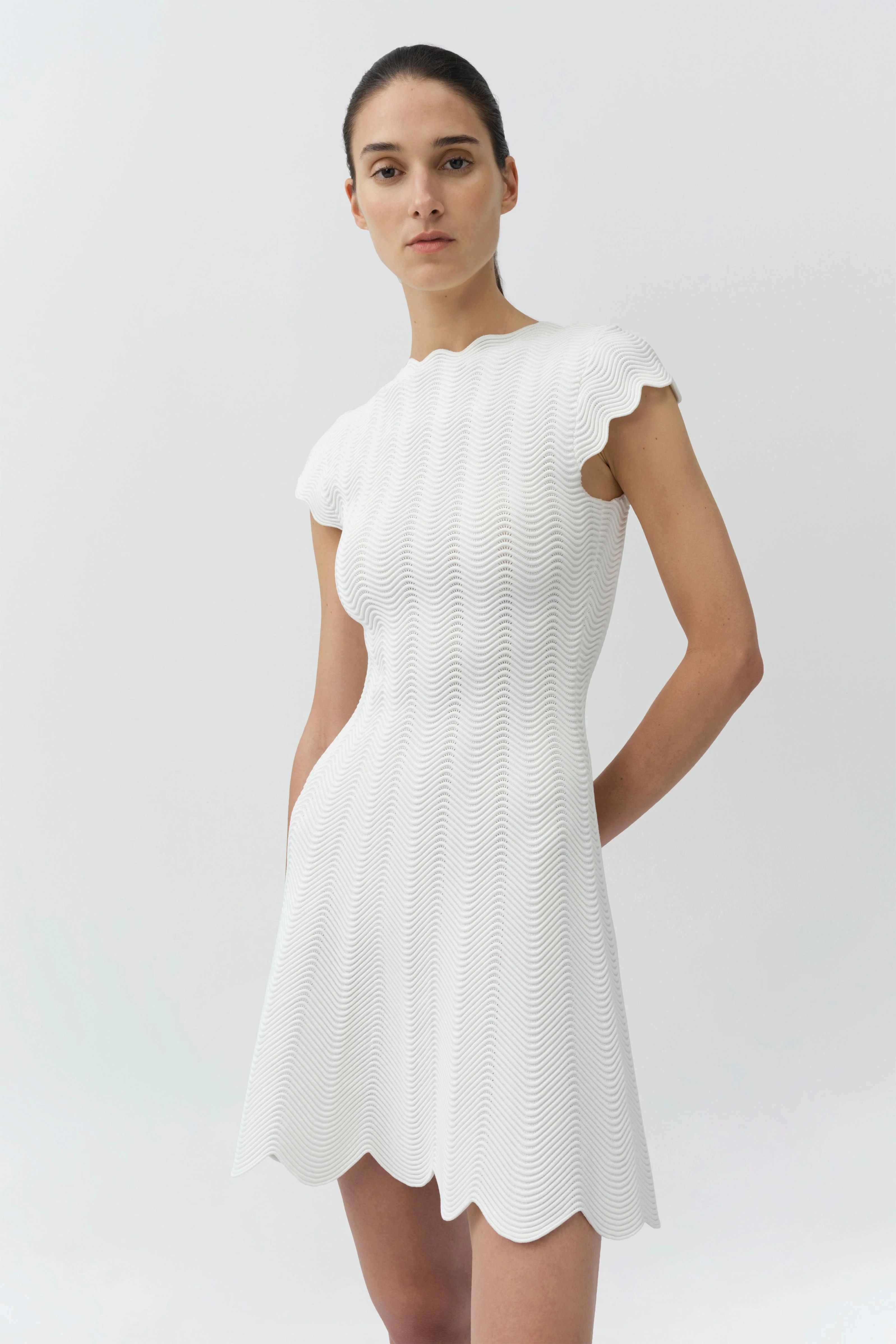 Evalynn Wavy Knit Mini Dress - Image 3