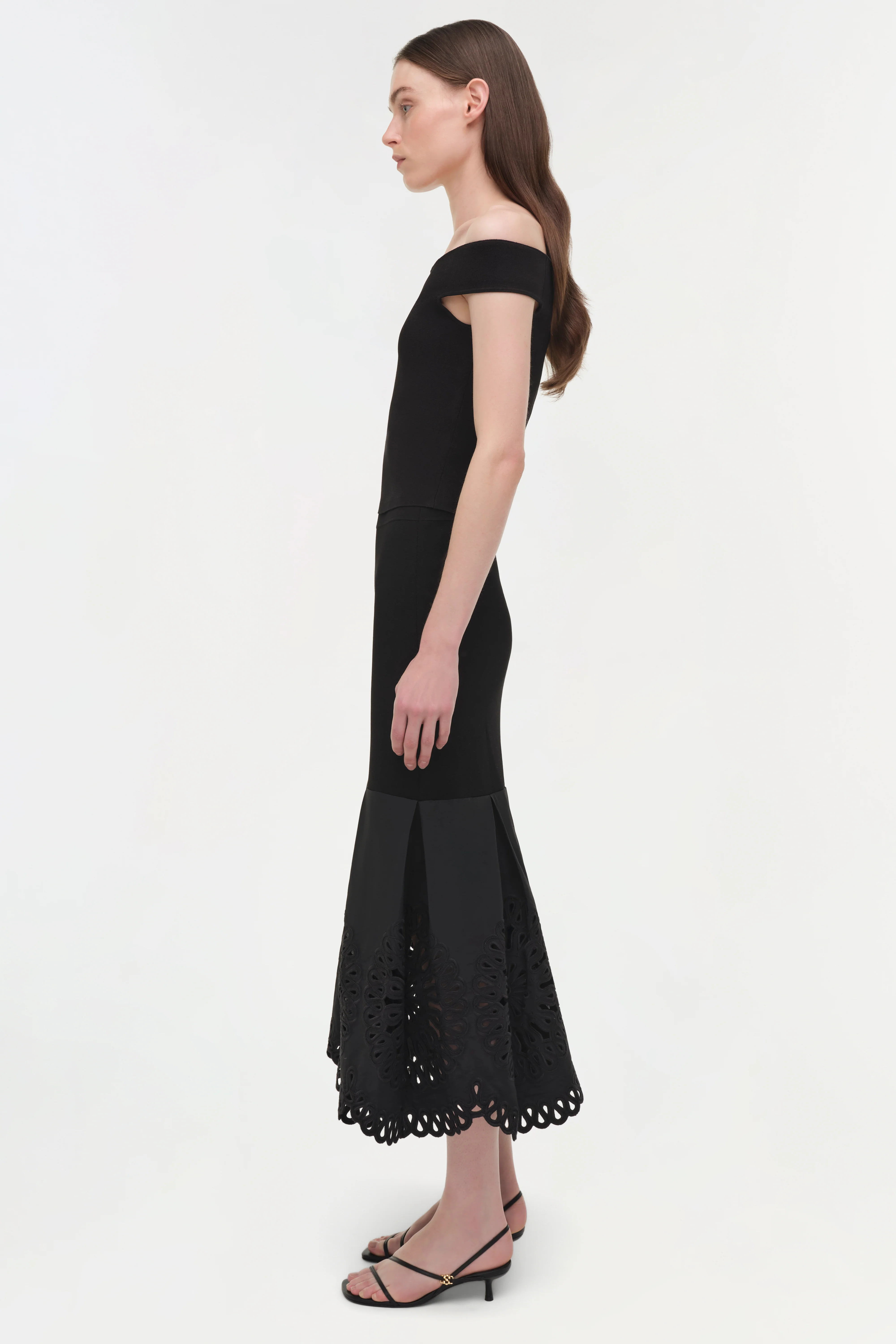 Eveletta Embroidered Knit Midi Skirt - Image 5