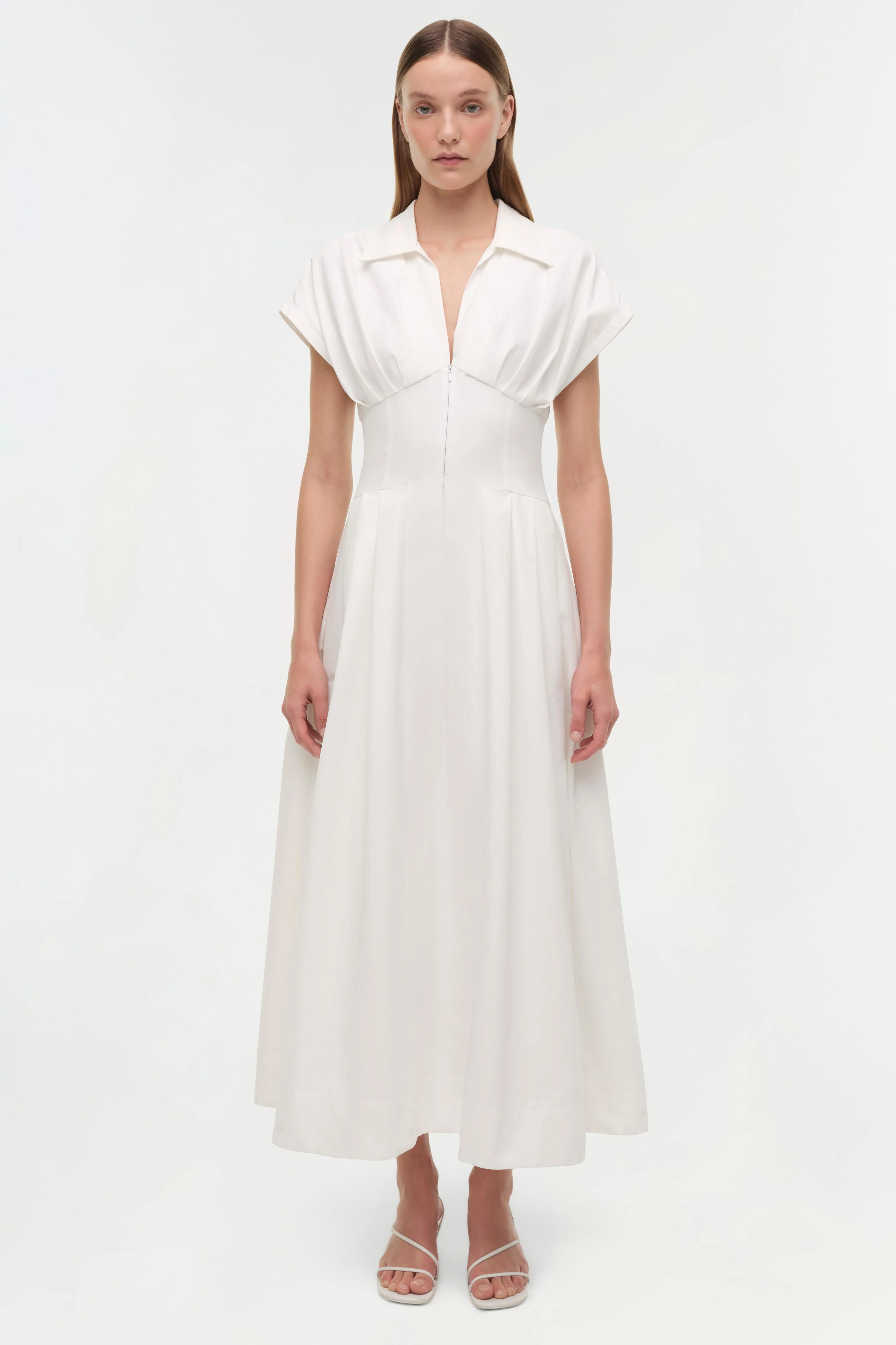 Farlow Cotton Faille Midi Dress - Image 7