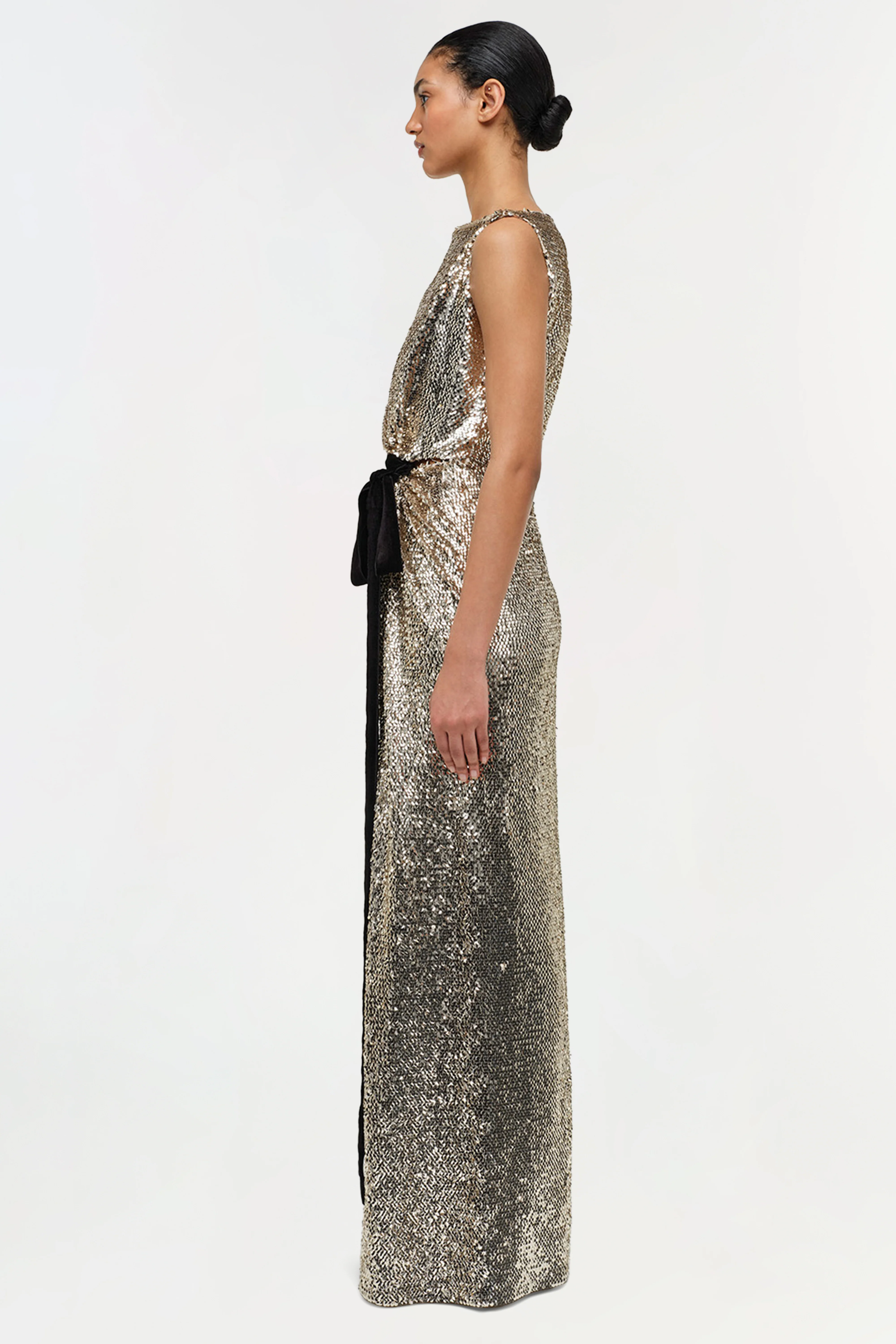 Felicity Draped Sequin Gown - Image 5