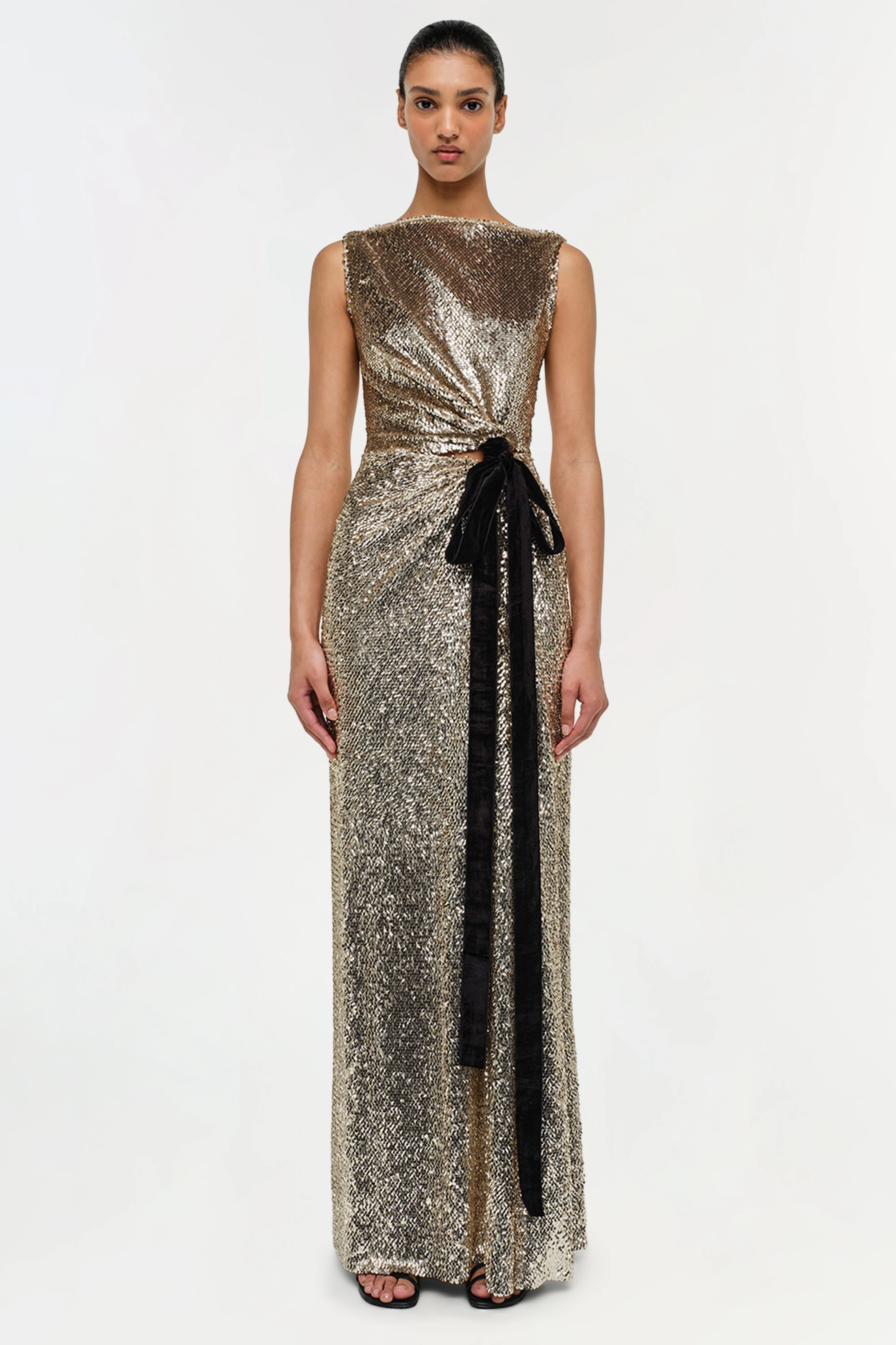 Felicity Draped Sequin Gown - Image 6