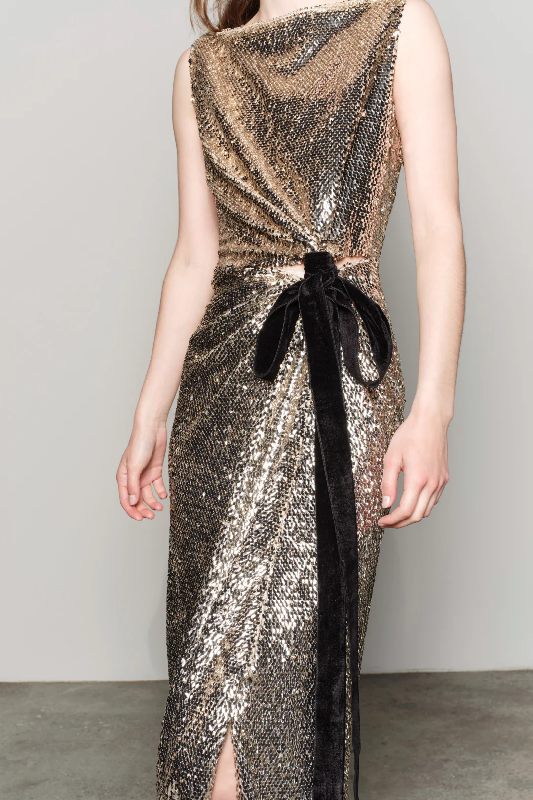 Felicity Draped Sequin Gown - Image 7