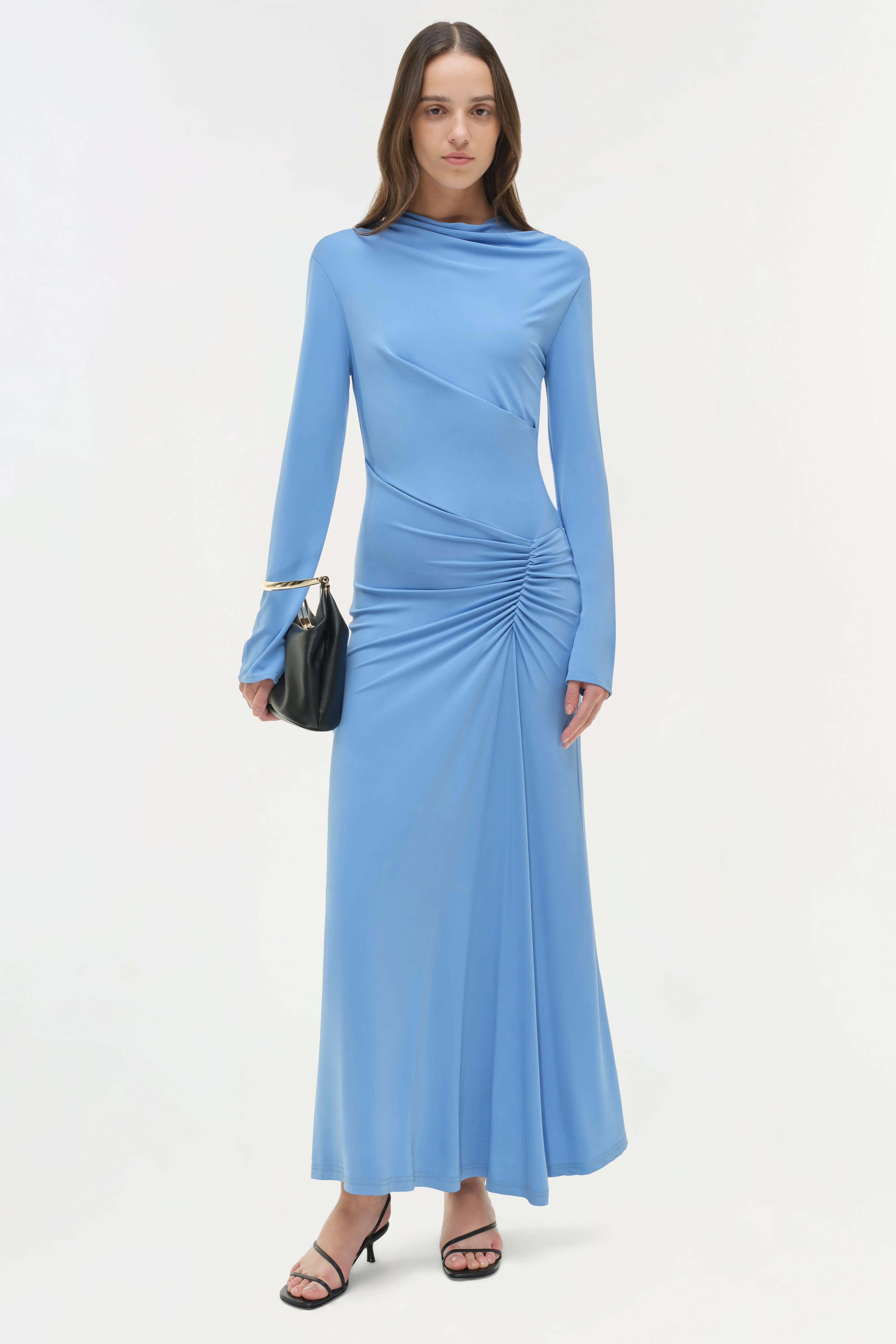 Ferrera Draped Jersey Midi Dress - Image 3