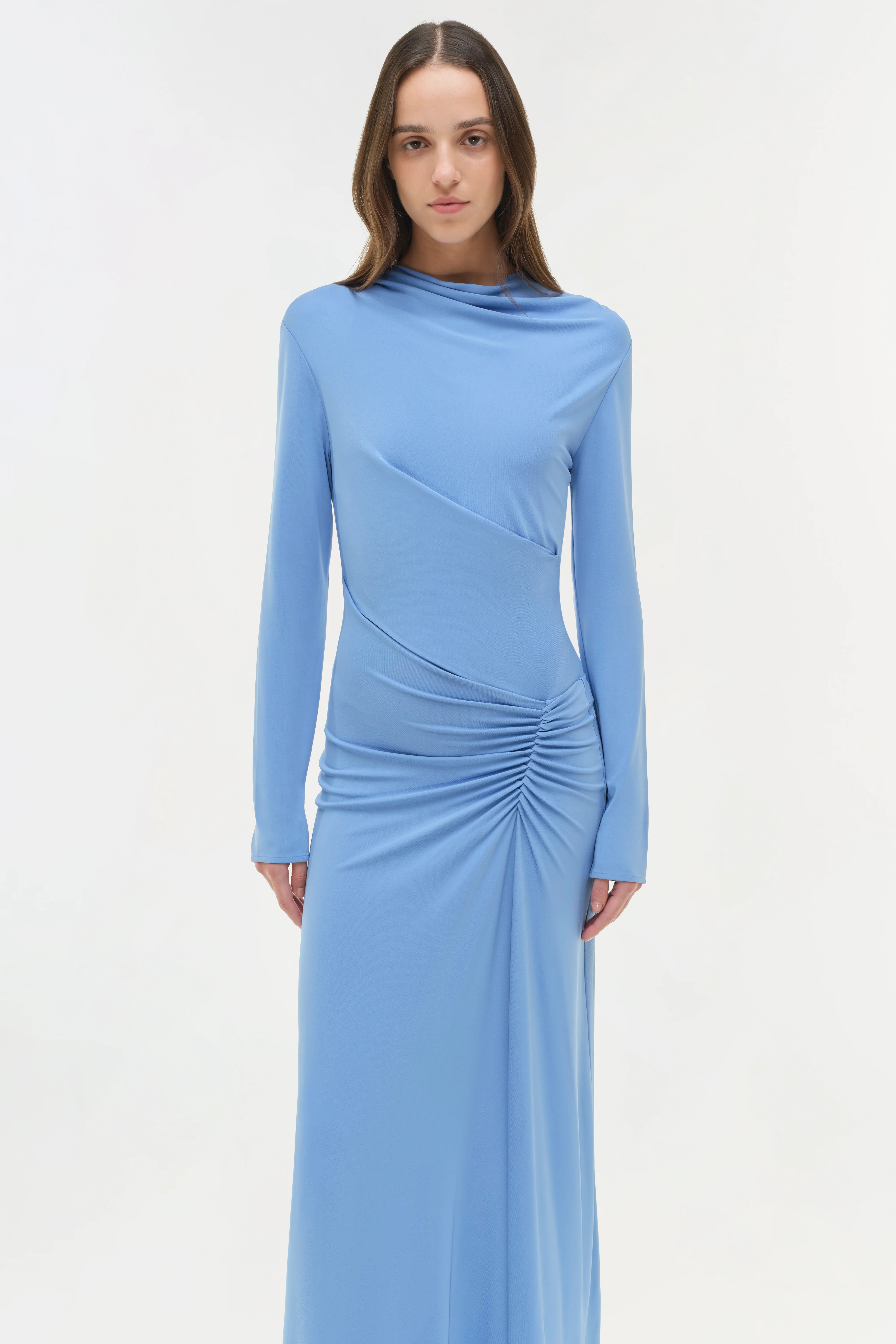 Ferrera Draped Jersey Midi Dress - Image 4