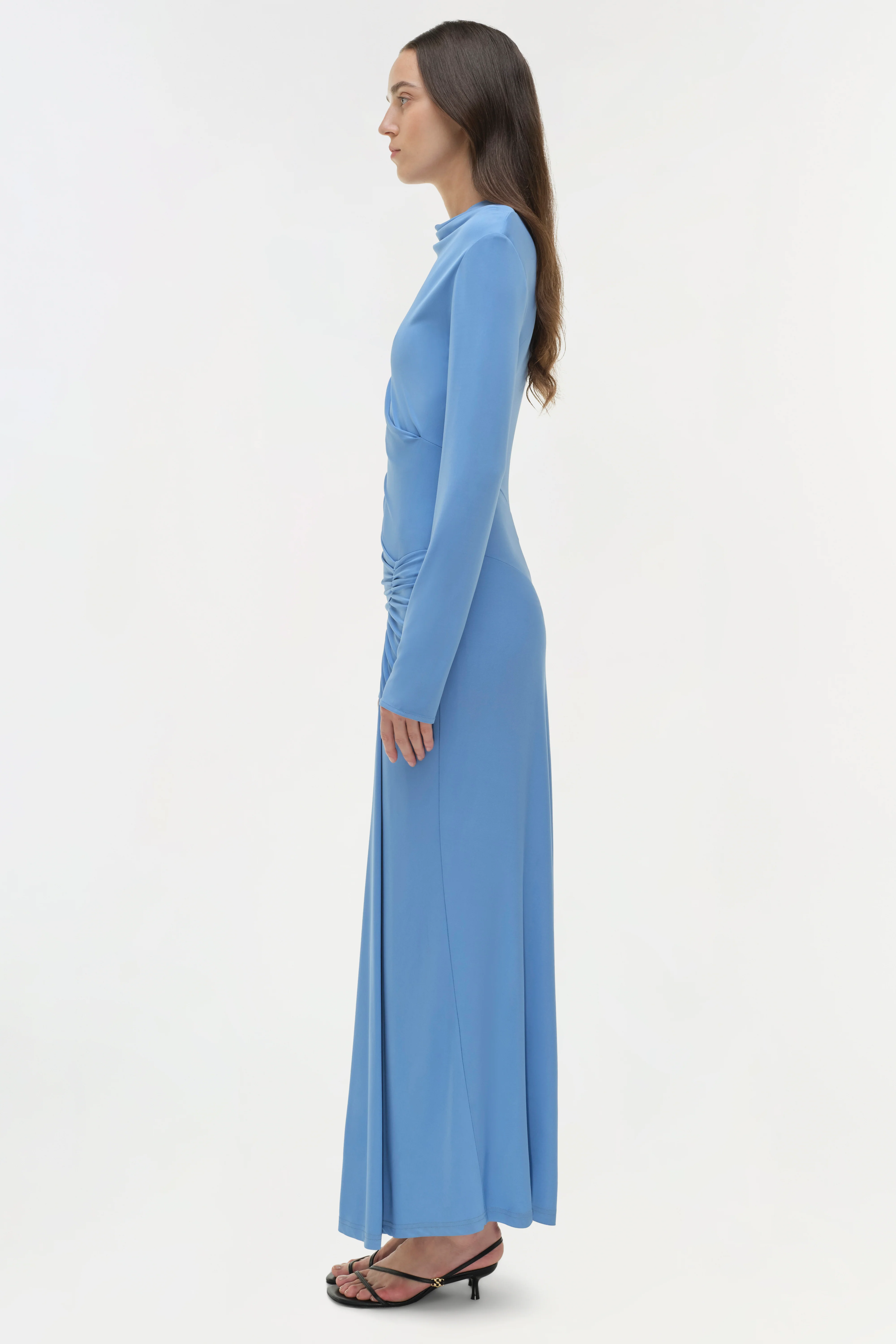 Ferrera Draped Jersey Midi Dress - Image 5