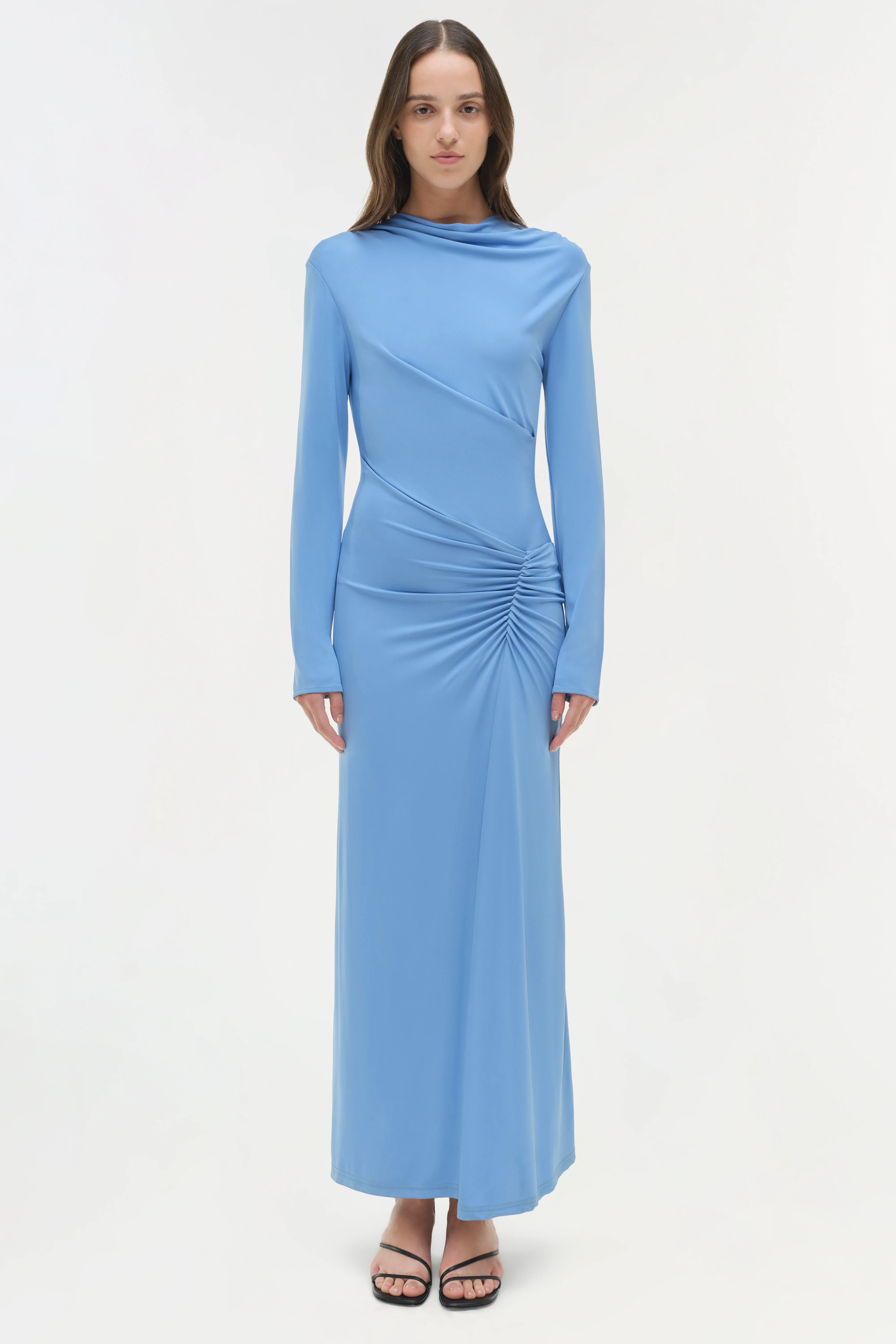 Ferrera Draped Jersey Midi Dress - Image 7