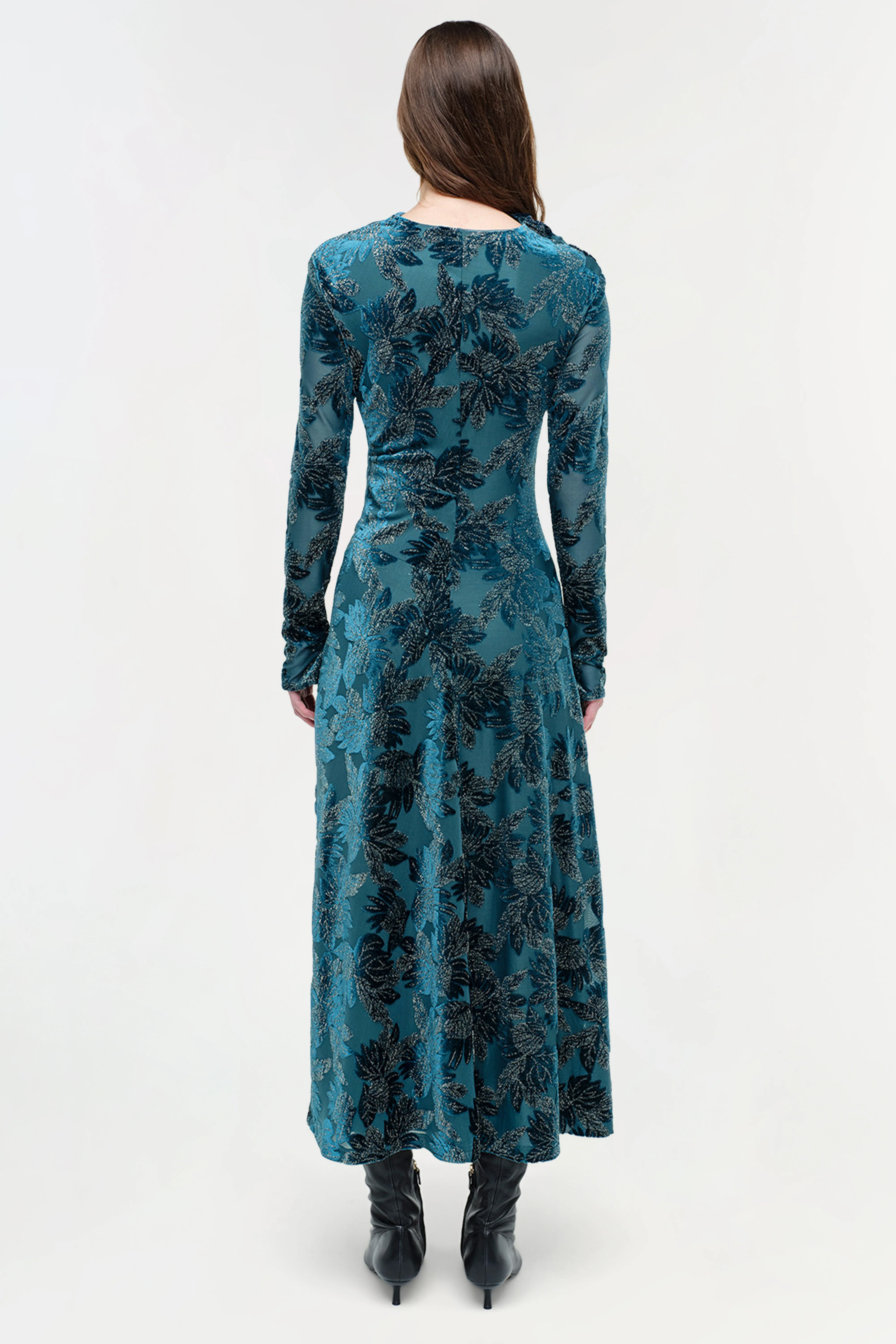 Ferrera Floral Velvet Midi Dress - Image 4