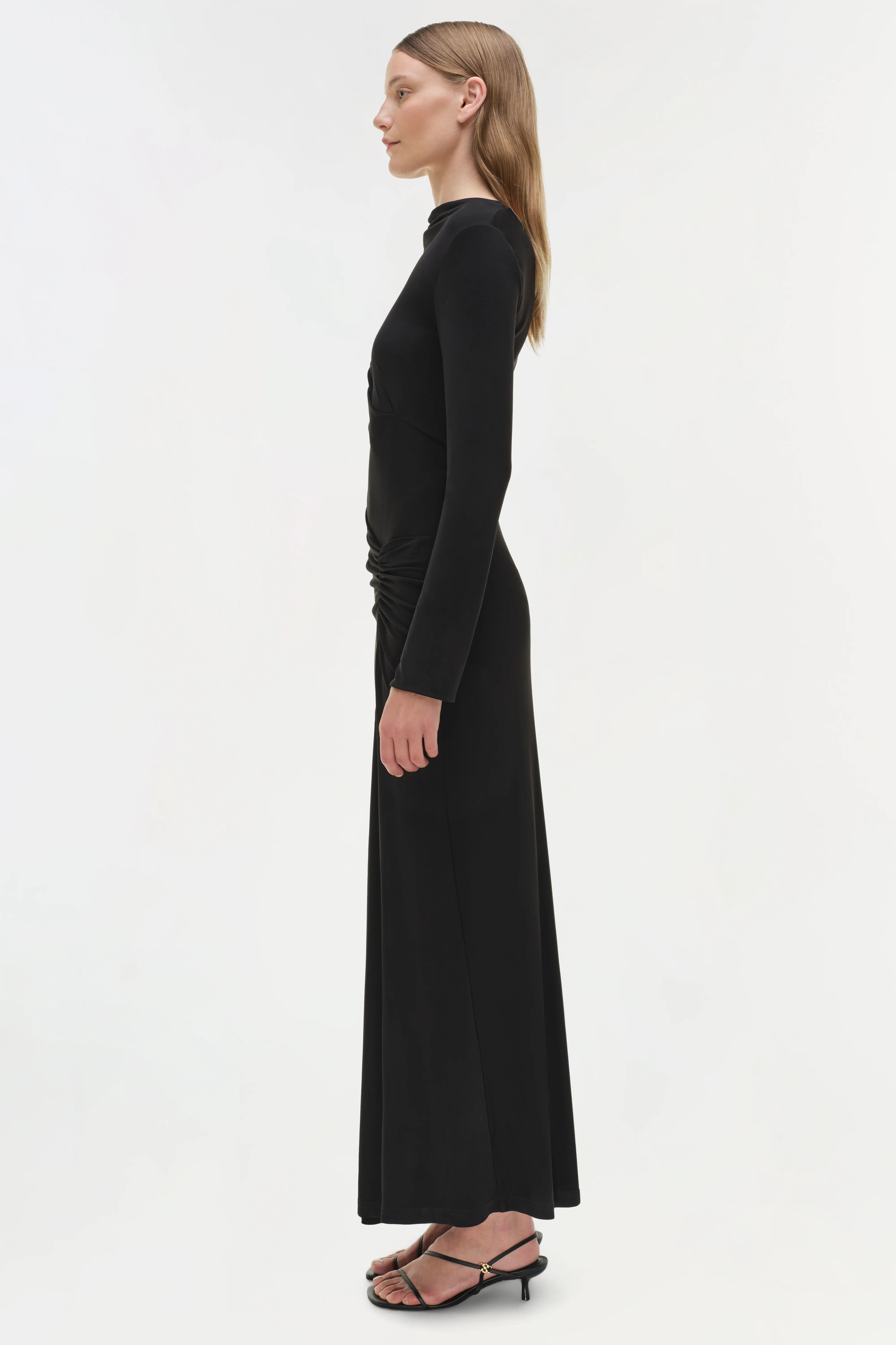 Ferrera Draped Jersey Midi Dress - Image 4