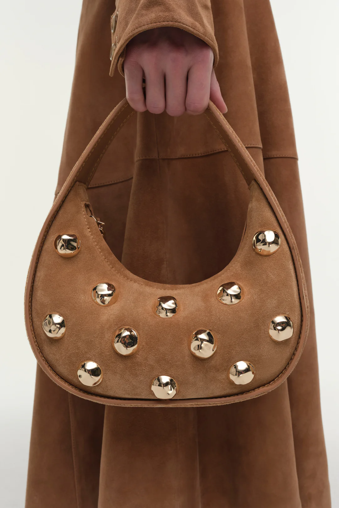 Finn Studded Suede Shoulder Bag - Image 5