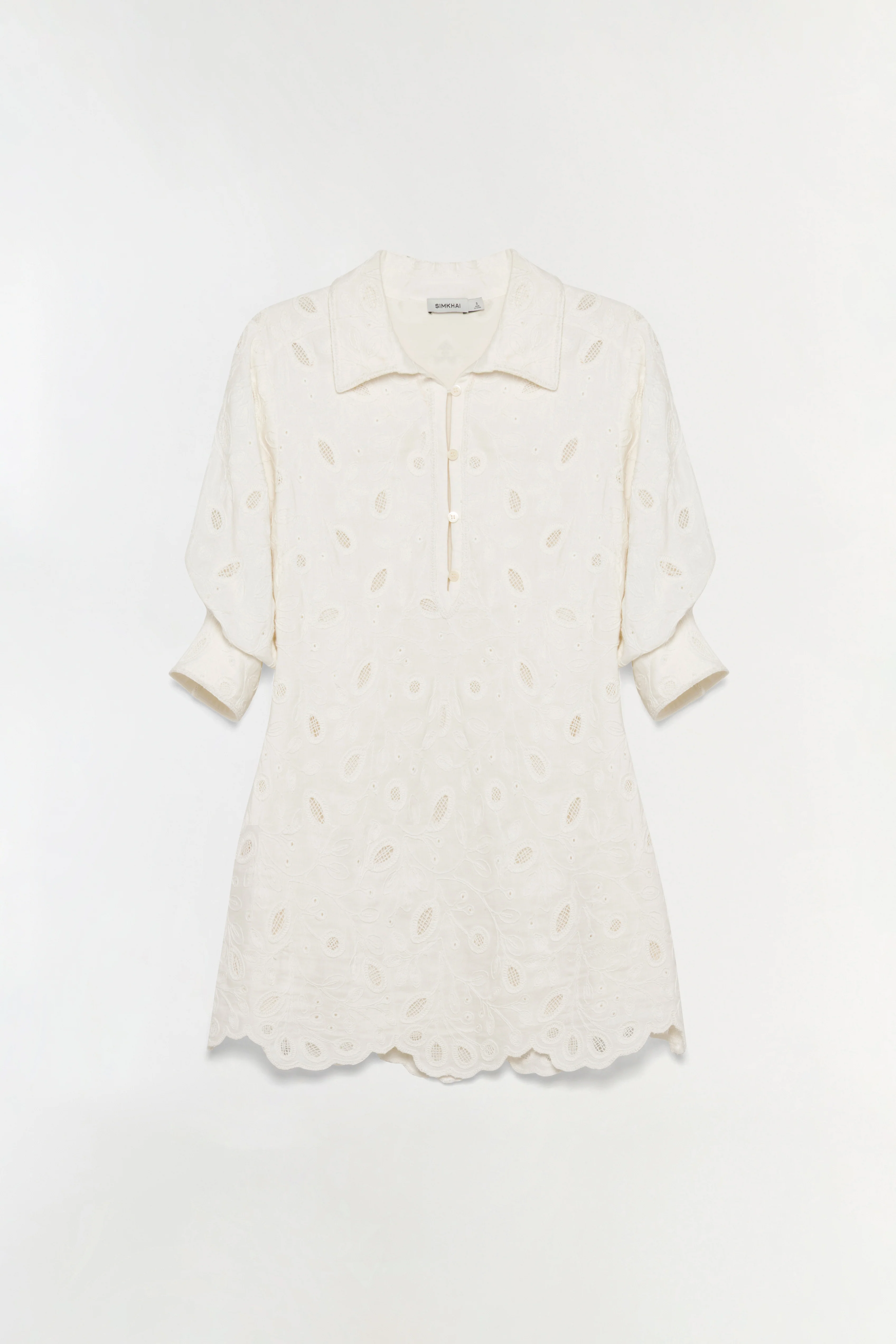 Freya Embroidered Linen Mini Dress