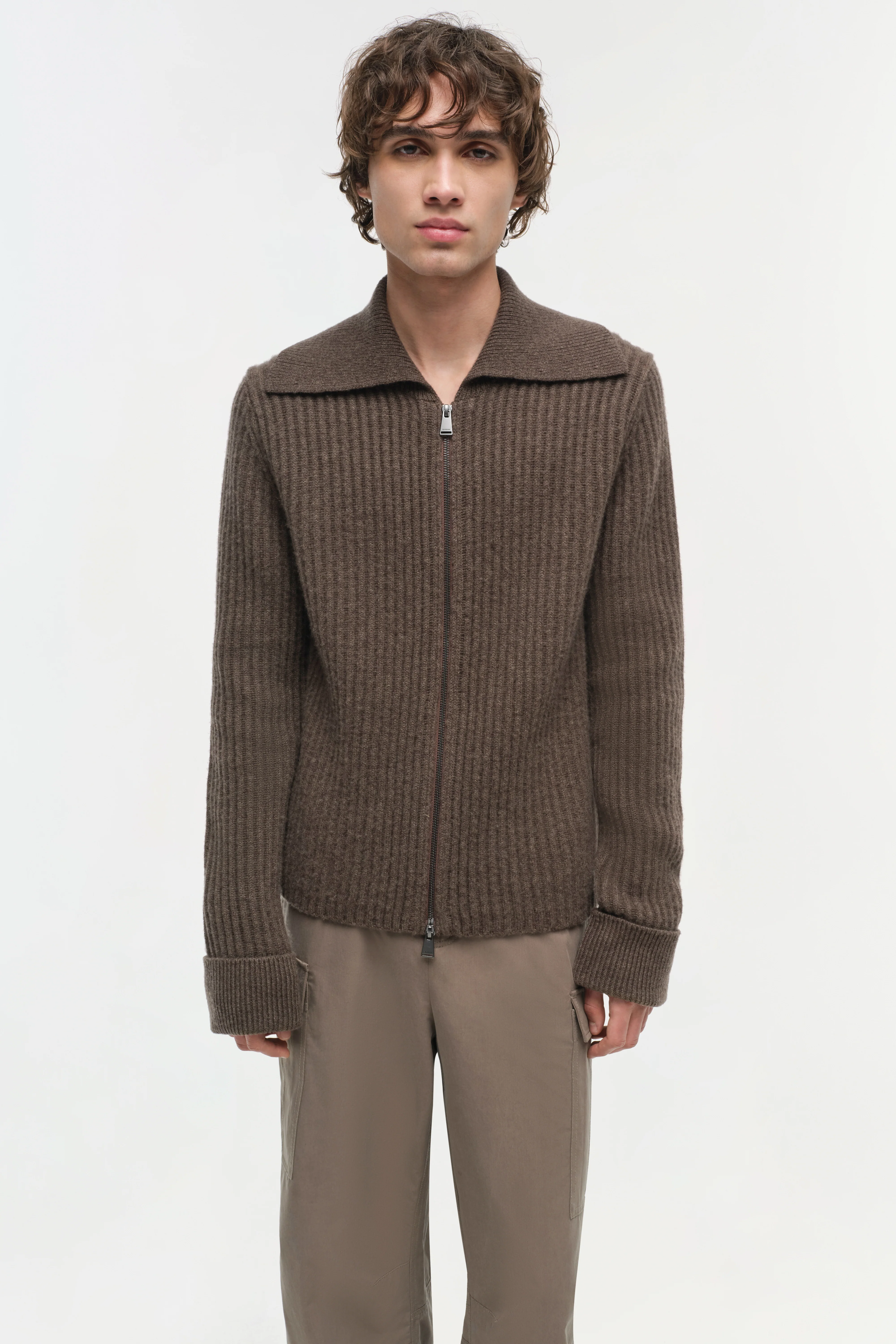 Geoff Cashmere Zip Up Jacket - Image 3