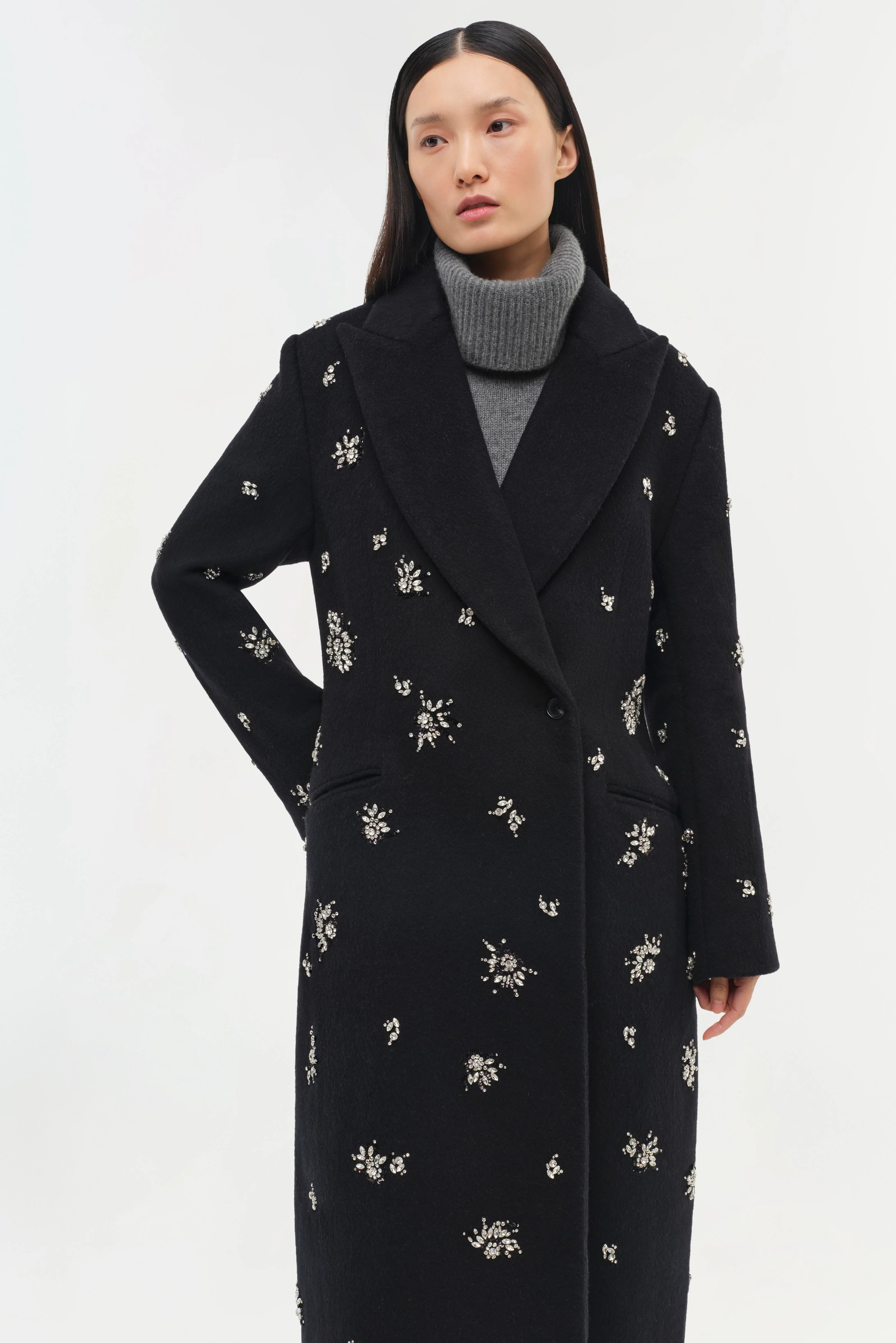 Gianni Embellished Wool Coat - Image 3