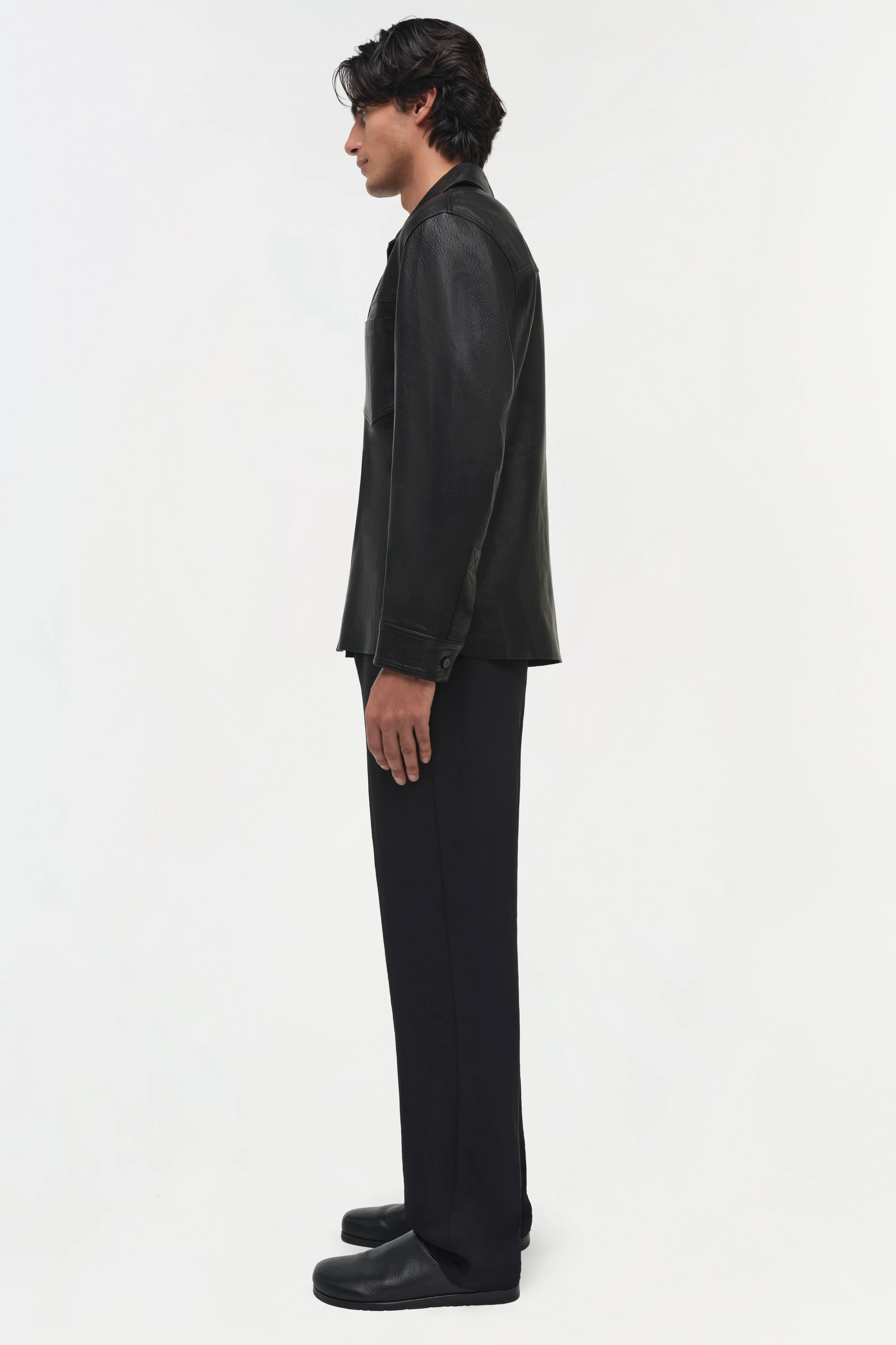 Gibson Leather Shirt Jacket - Image 5