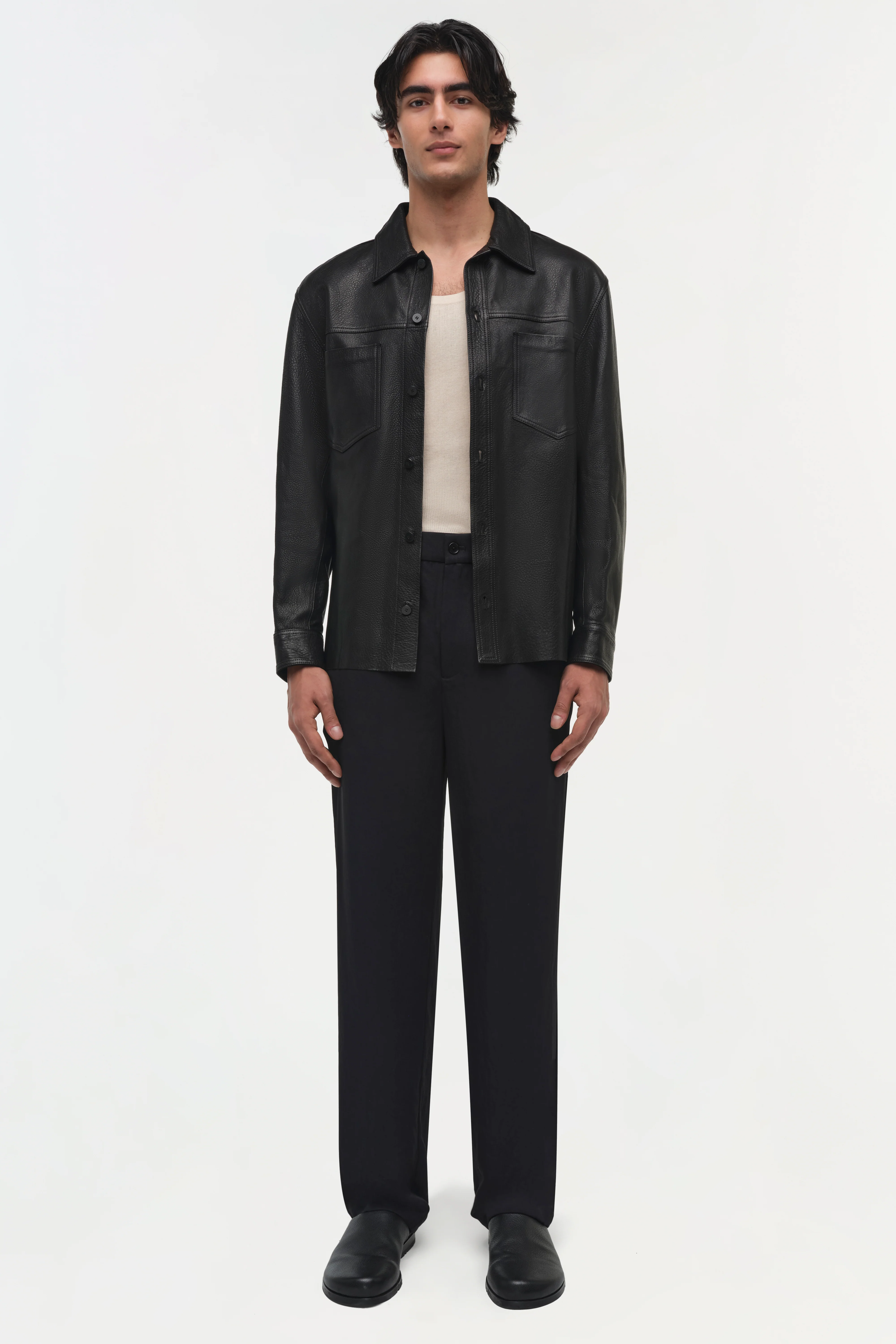 Gibson Leather Shirt Jacket - Image 8