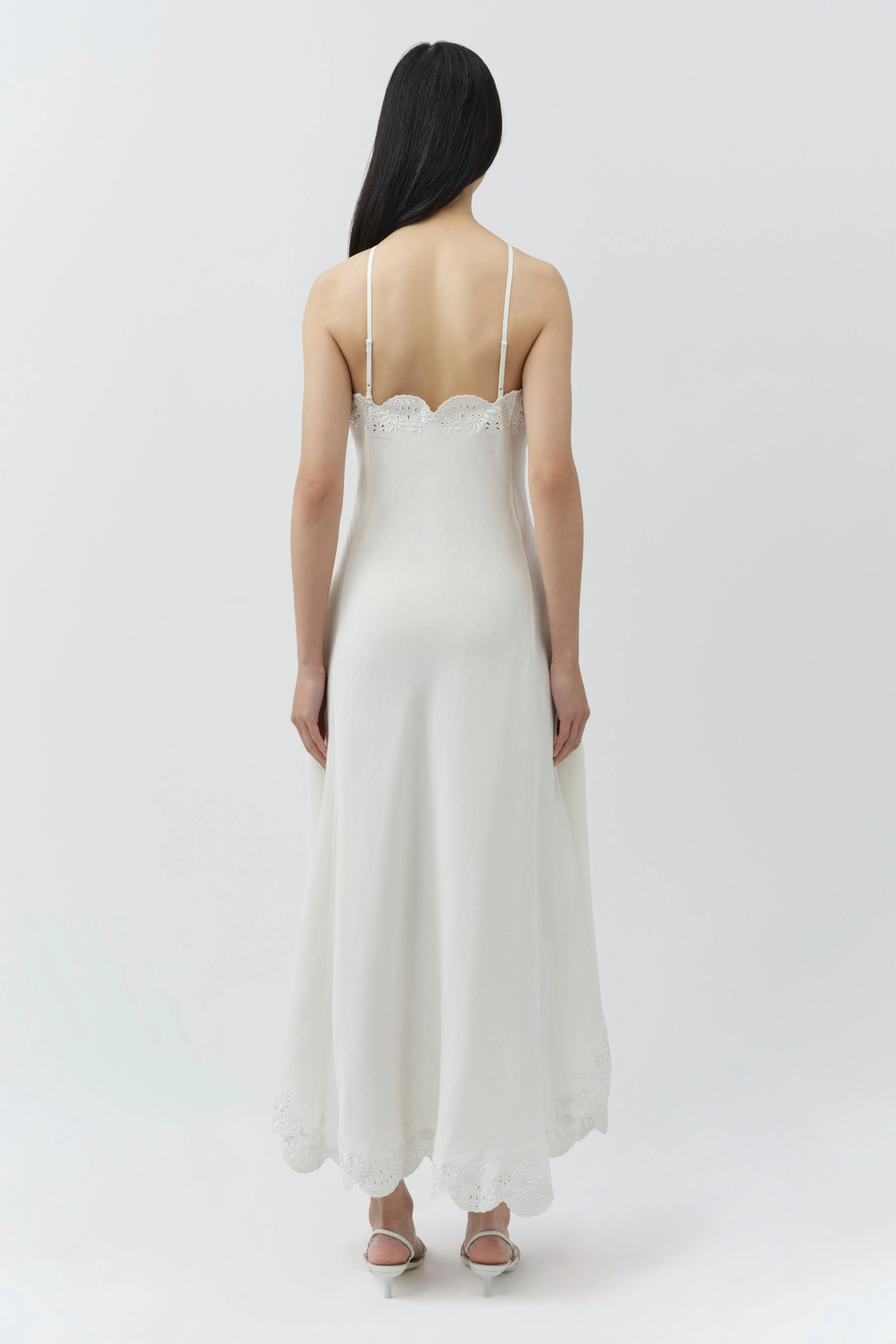Gillian Embroidered Linen Midi Dress - Image 5