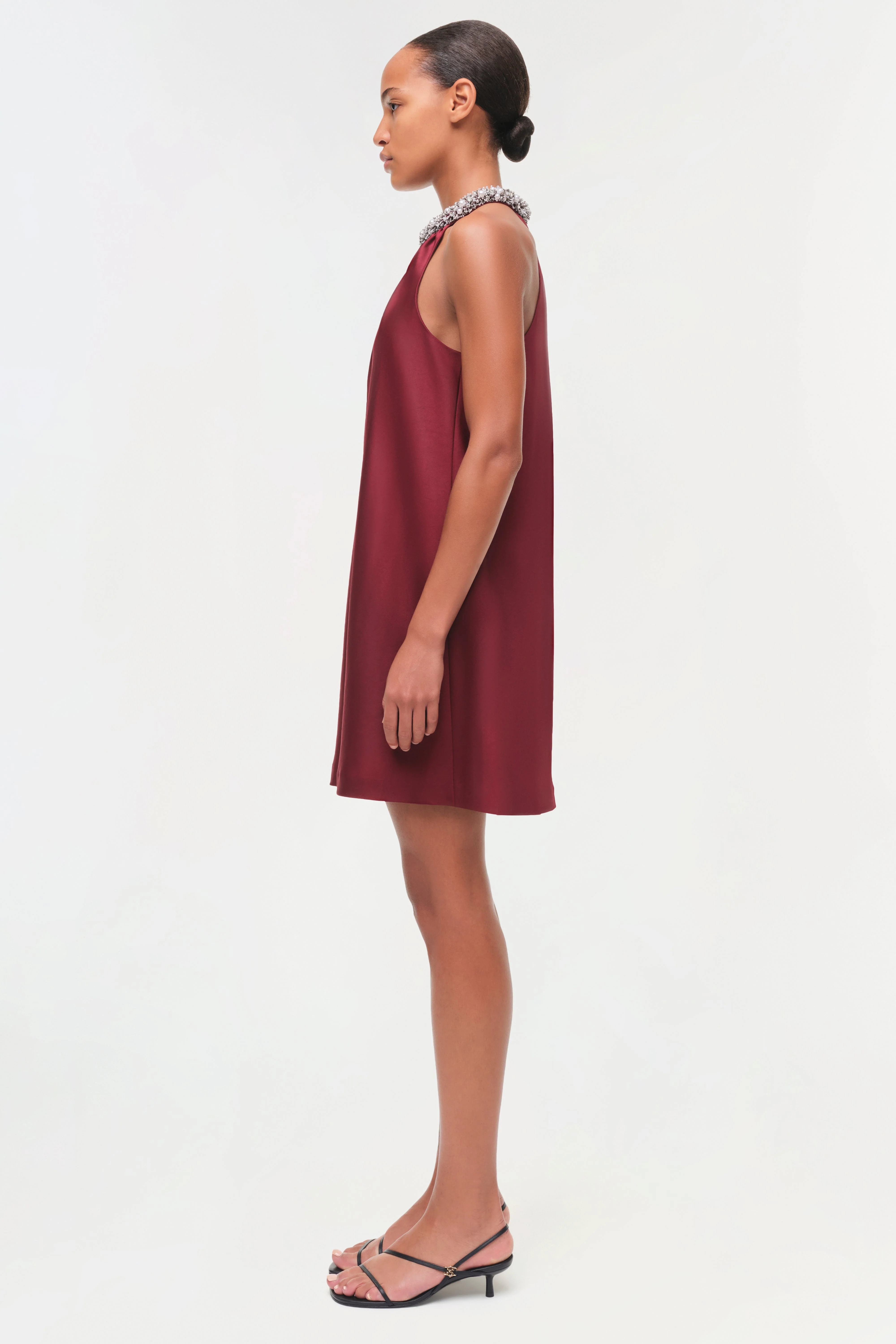 Hadleigh Satin Mini Dress - Image 5