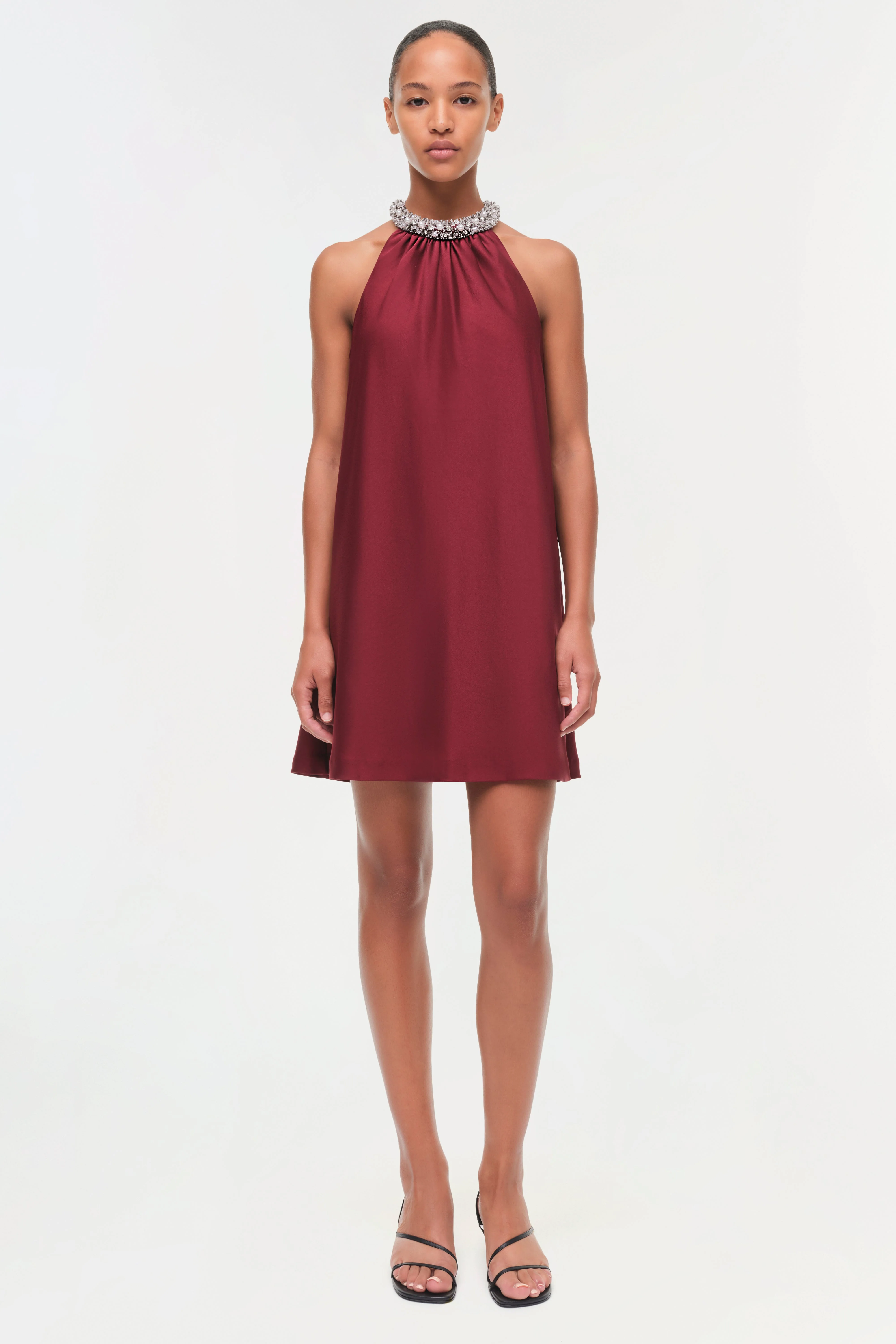 Hadleigh Satin Mini Dress - Image 6